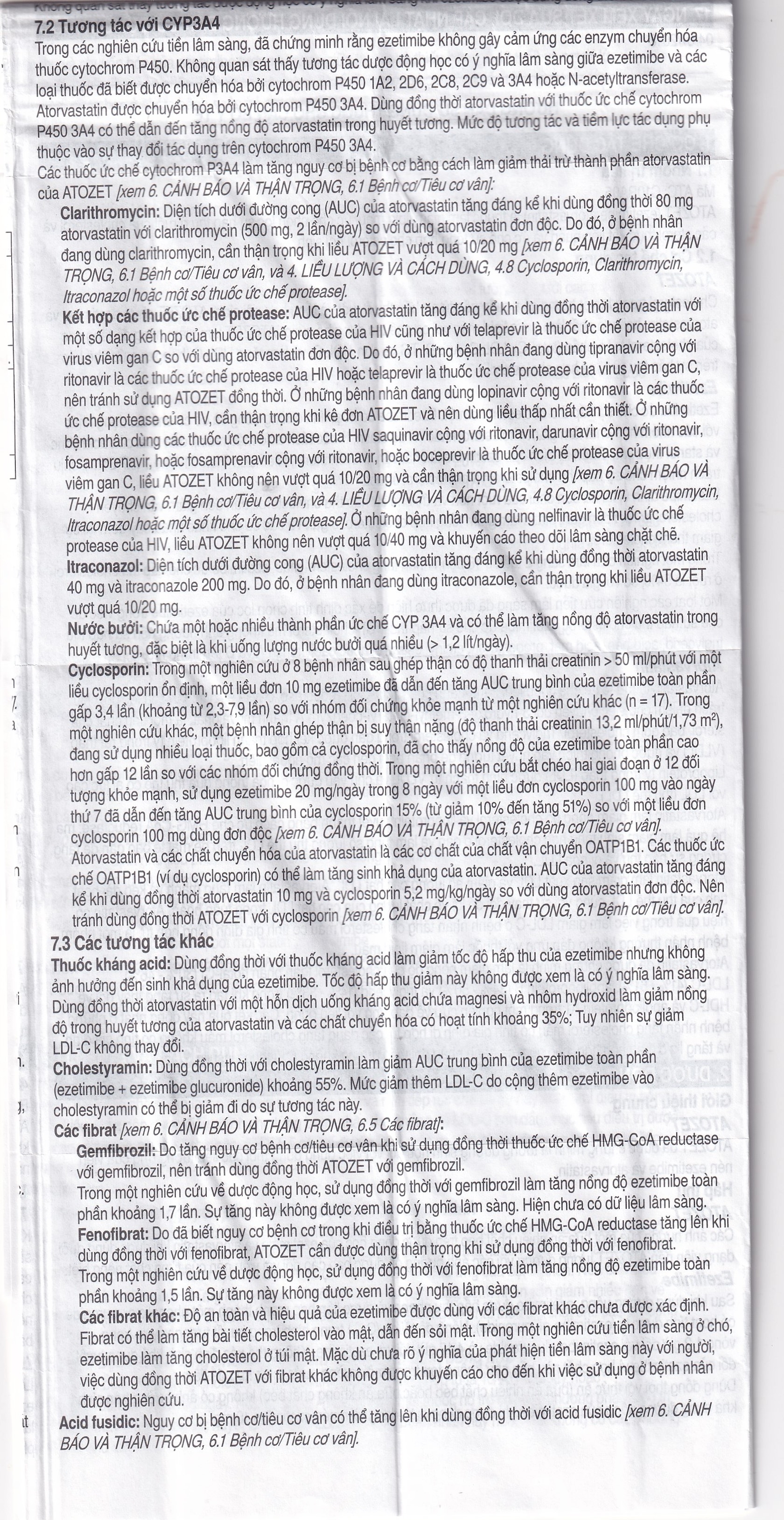 Hình ảnh Thuốc Atozet 10mg/10mg MSD điều trị rối loạn mỡ máu, phòng ngừa các bệnh tim mạch (3 vỉ x 10 viên)