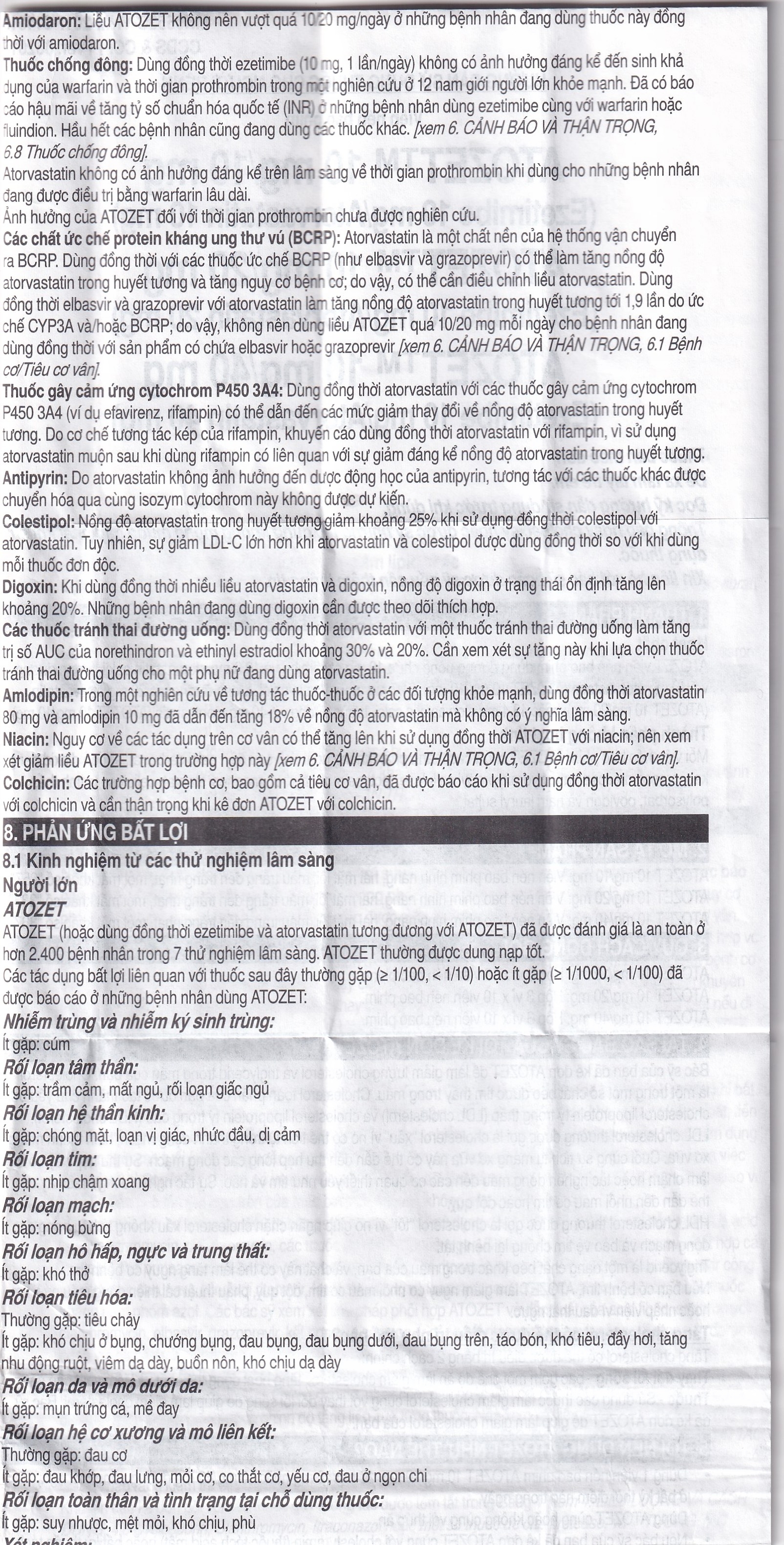 Hình ảnh Thuốc Atozet 10mg/10mg MSD điều trị rối loạn mỡ máu, phòng ngừa các bệnh tim mạch (3 vỉ x 10 viên)