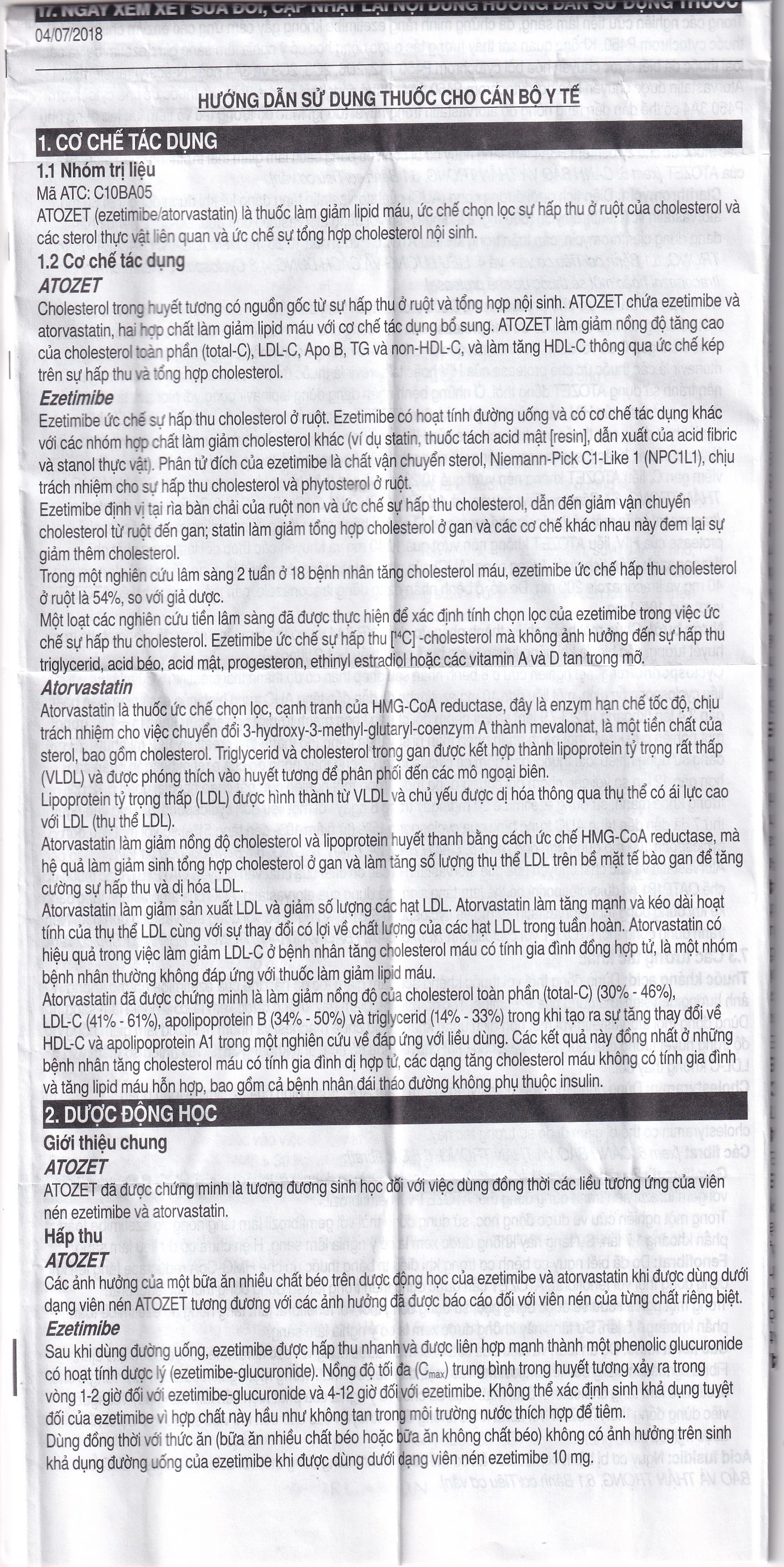 Hình ảnh Thuốc Atozet 10mg/10mg MSD điều trị rối loạn mỡ máu, phòng ngừa các bệnh tim mạch (3 vỉ x 10 viên)