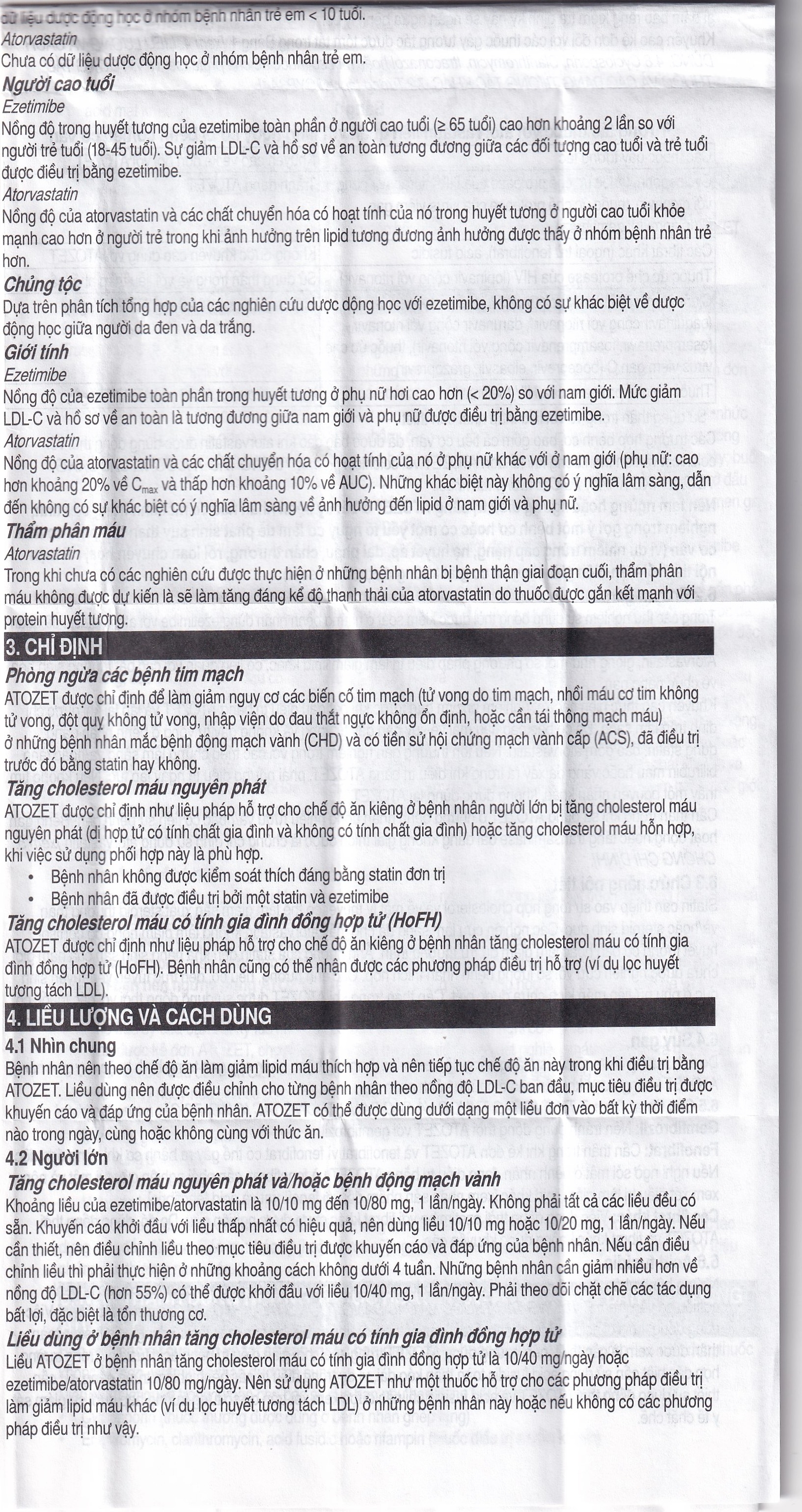 Hình ảnh Thuốc Atozet 10mg/10mg MSD điều trị rối loạn mỡ máu, phòng ngừa các bệnh tim mạch (3 vỉ x 10 viên)