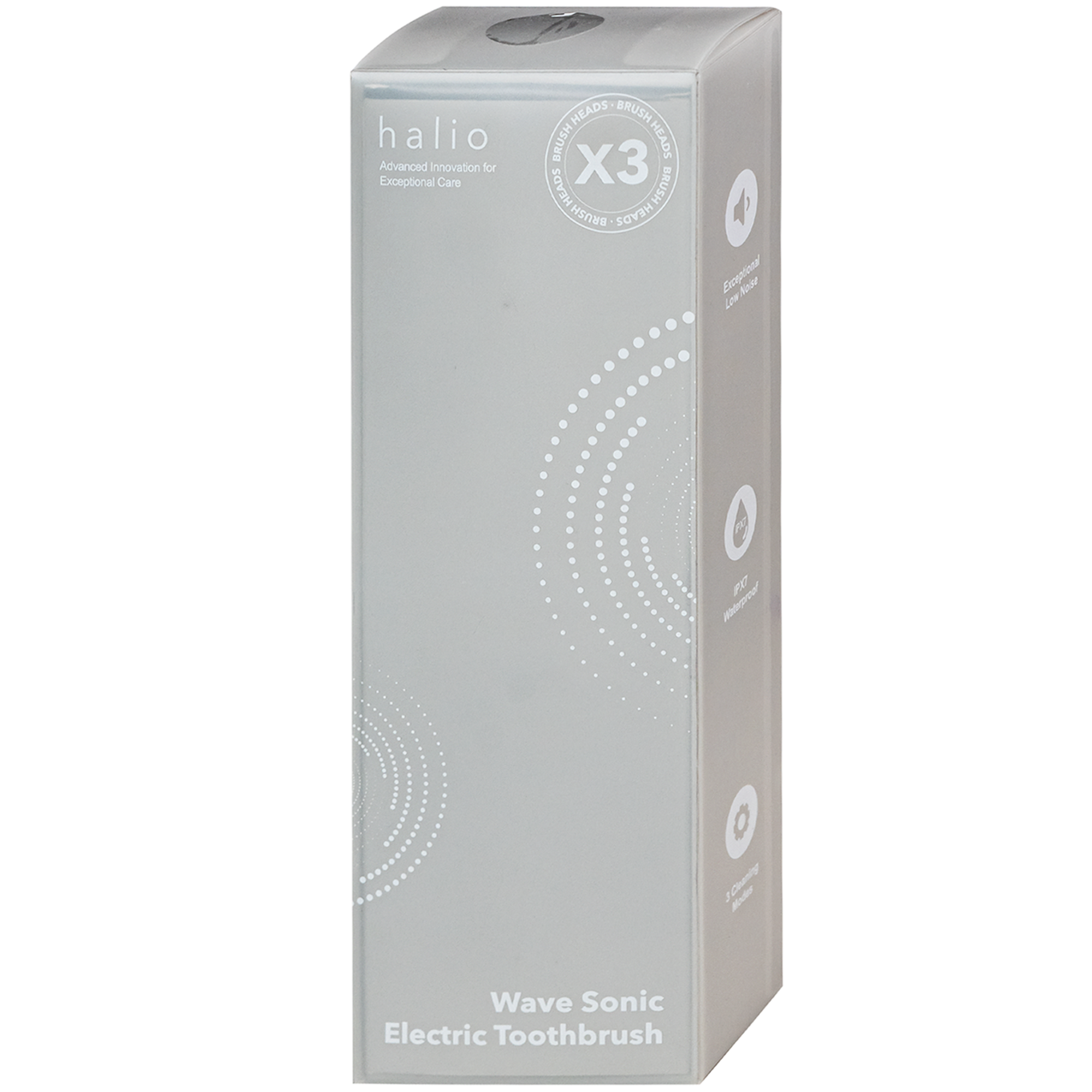 Hình ảnh Bàn chải điện công nghệ chuyển động kép halio wave sonic electric toothbrush - silver frost (màu xám)