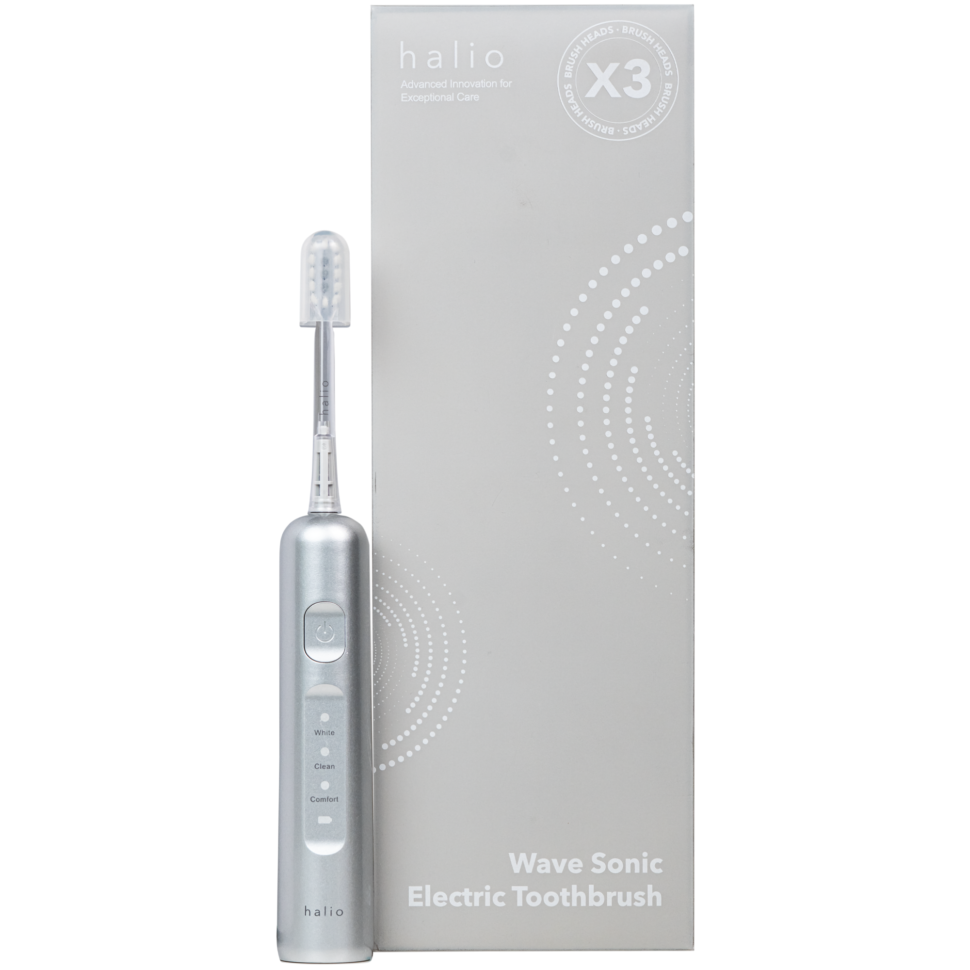 Hình ảnh Bàn chải điện công nghệ chuyển động kép halio wave sonic electric toothbrush - silver frost (màu xám)