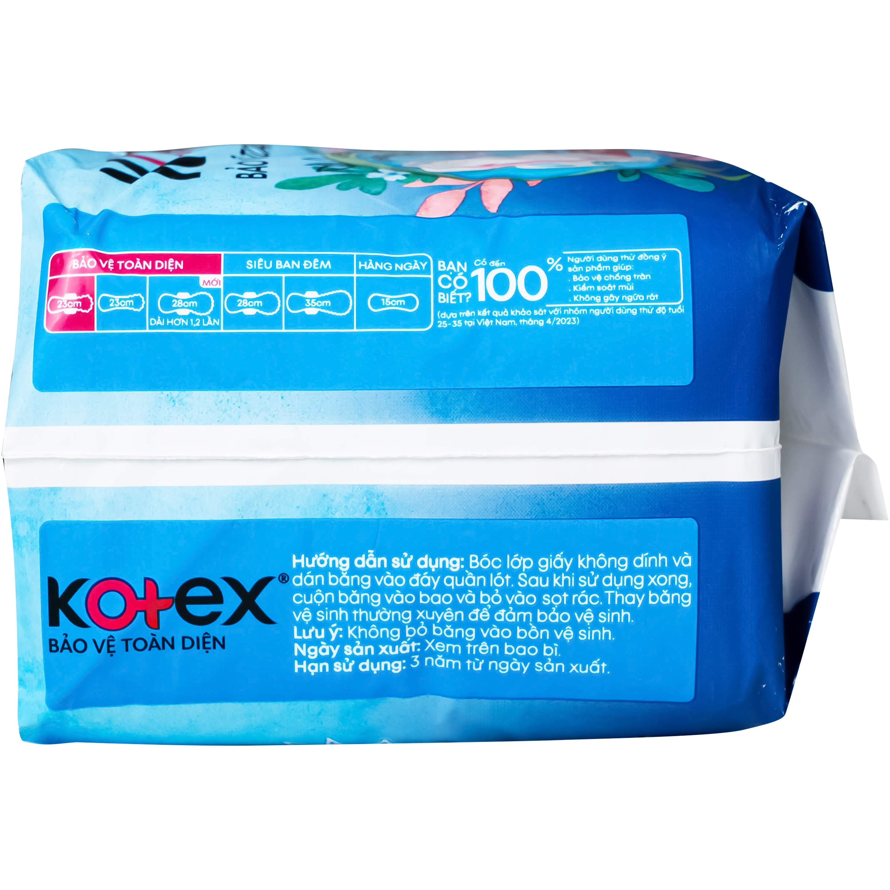 Hình ảnh Băng vệ sinh Kotex bảo vệ toàn diện 23cm siêu mỏng cánh ( gói 20 miếng)