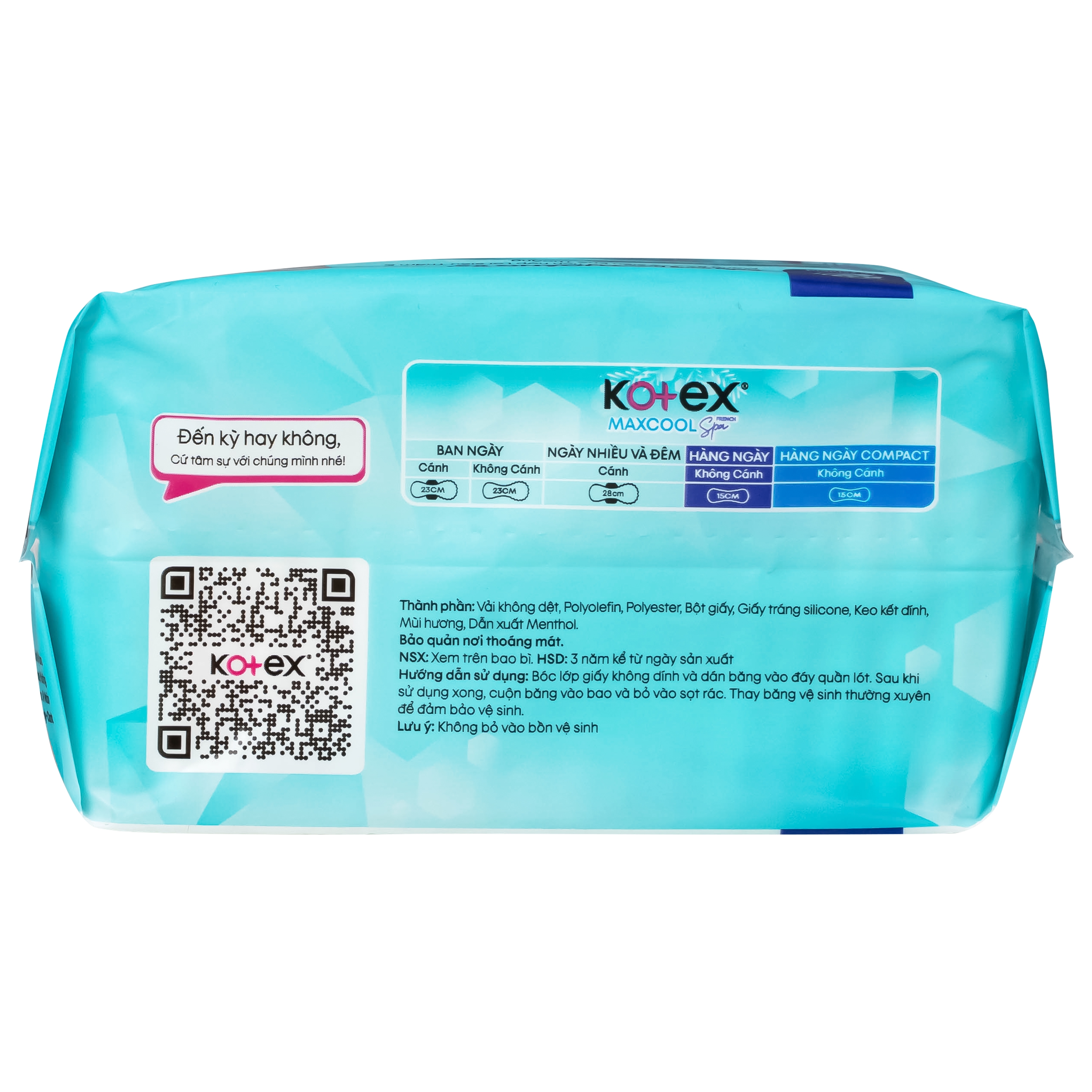 Hình ảnh Băng vệ sinh Kotex hàng ngày maxcool french spa (Gói 20 miếng)