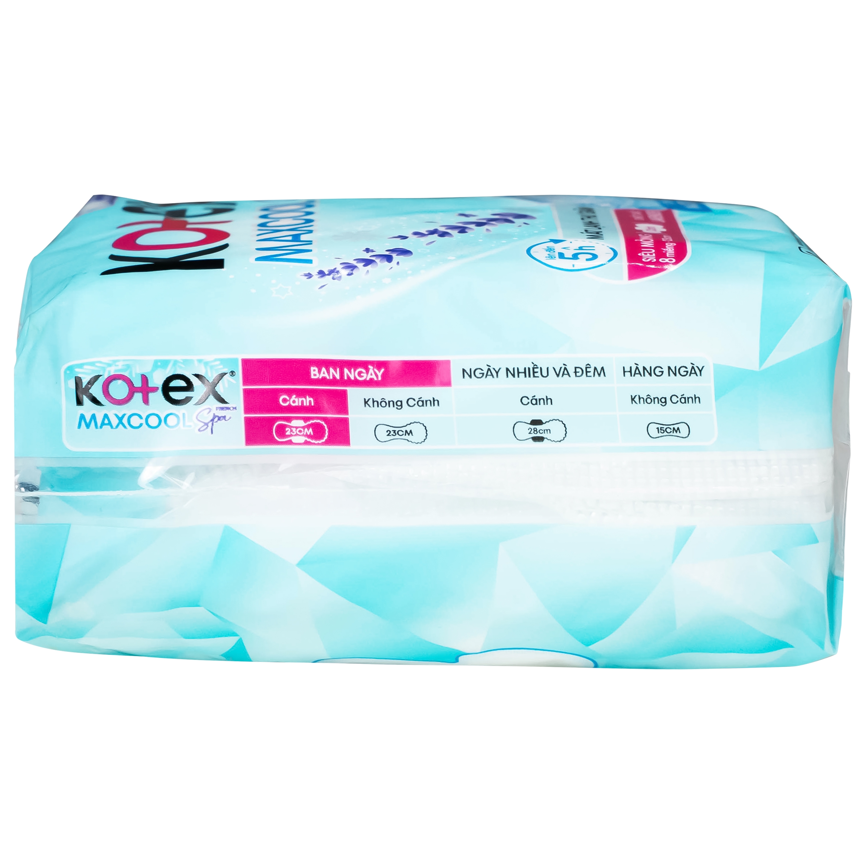 Hình ảnh Băng vệ sinh Kotex maxcool french spa siêu mỏng cánh 23cm (Gói 8 miếng)