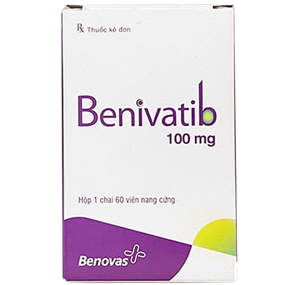 Hình ảnh Thuốc Benivatib 100mg Benovas điều trị cho bệnh nhân ung thư bạch cầu tủy mạn (60 viên)