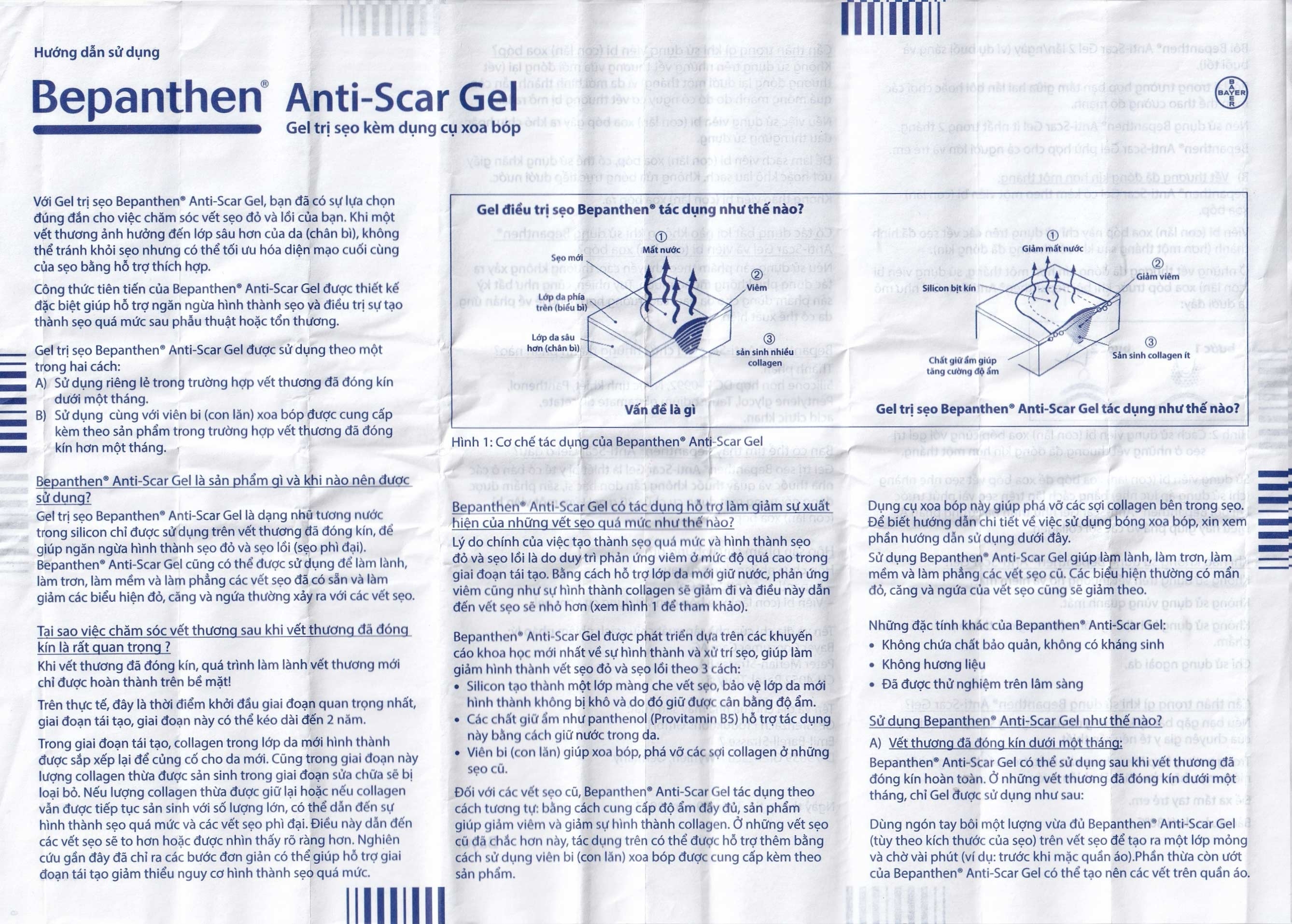 Hình ảnh Gel trị sẹo Bepanthen Anti-Scar ngăn ngừa hình thành sẹo đỏ và sẹo lồi (20g)