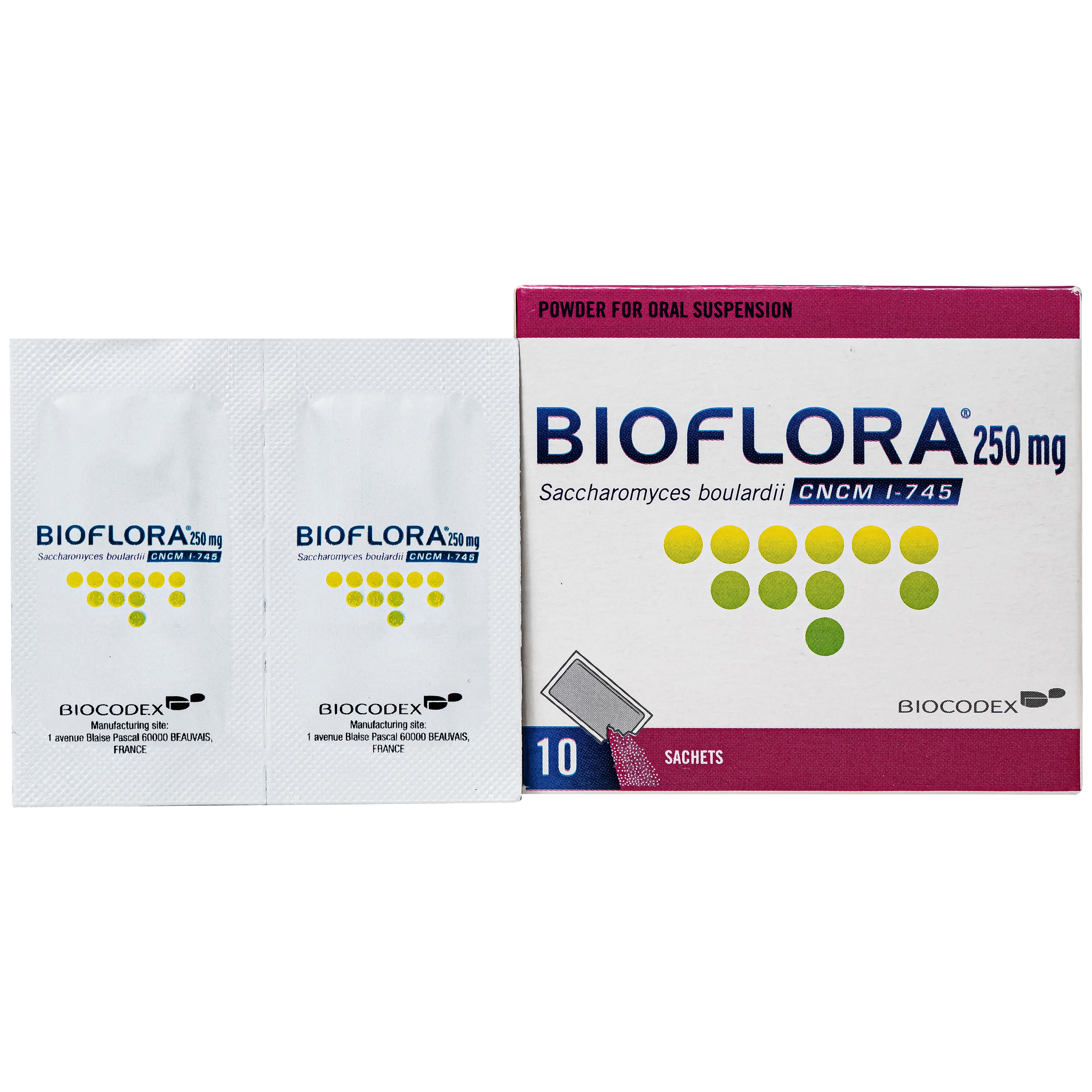Hình ảnh Thuốc Bioflora 250mg Biocodex điều trị tiêu chảy (10 gói)
