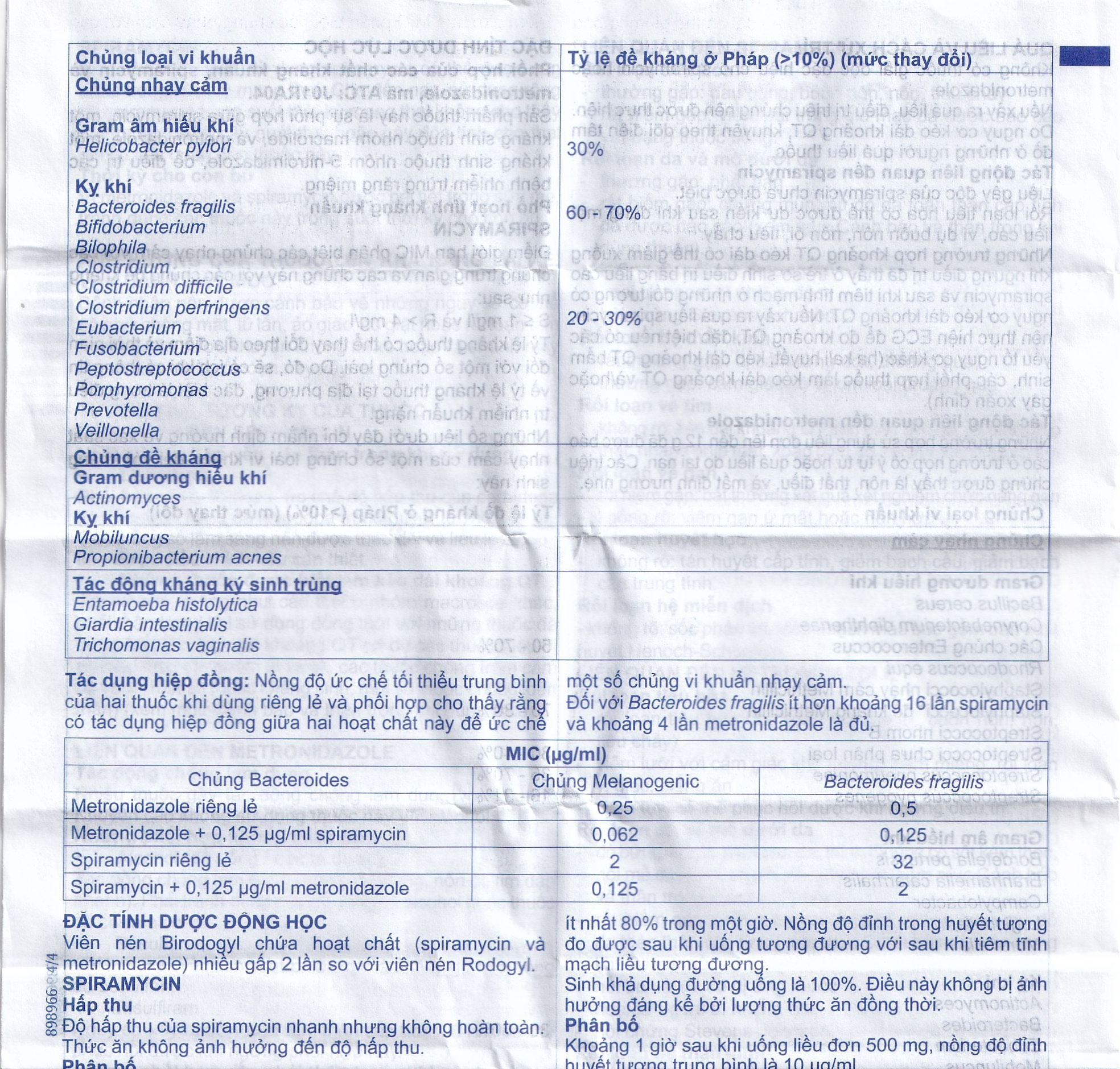 Hình ảnh Thuốc Birodogyl 250mg Sanofi điều trị nhiễm trùng đường miệng cấp tính và mạn tính (1 vỉ x 10 viên)