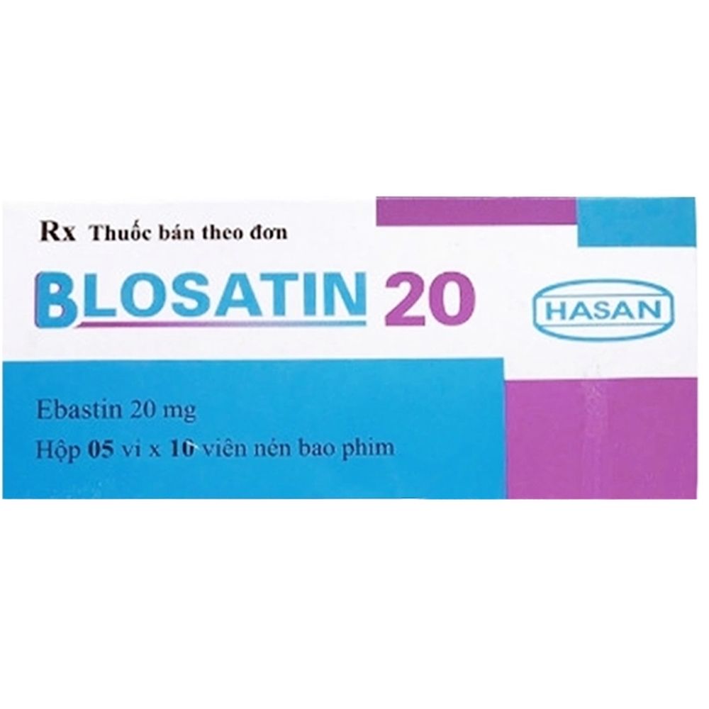 Hình ảnh Thuốc Blosatin 20 Hasan điều trị triệu chứng viêm mũi dị ứng, viêm kết mạc dị ứng (5 vỉ x 10 viên)