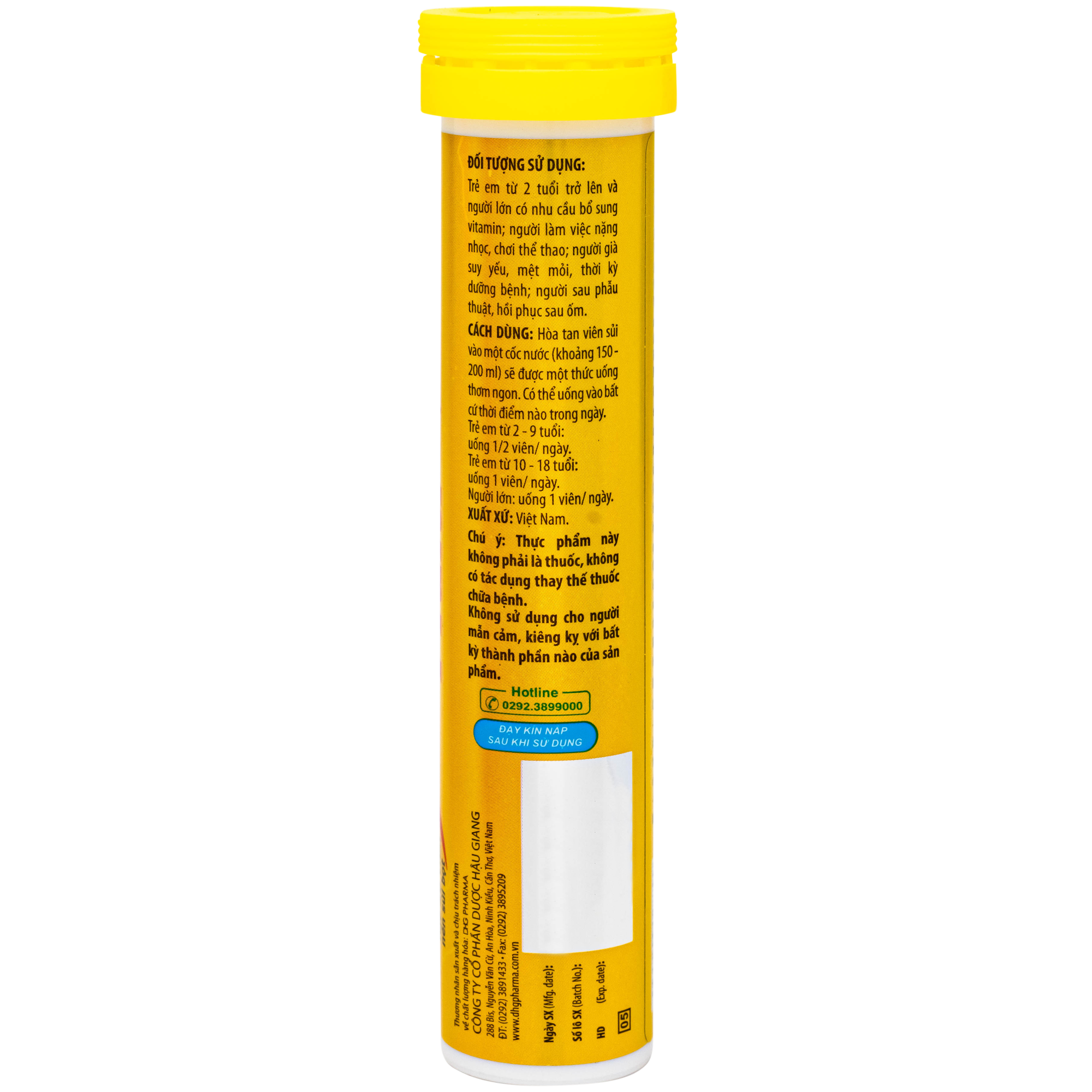 Hình ảnh Viên sủi giúp nâng cao sức đề kháng Bocalex Multi Tropical Flavor DHG Pharma (20 viên)