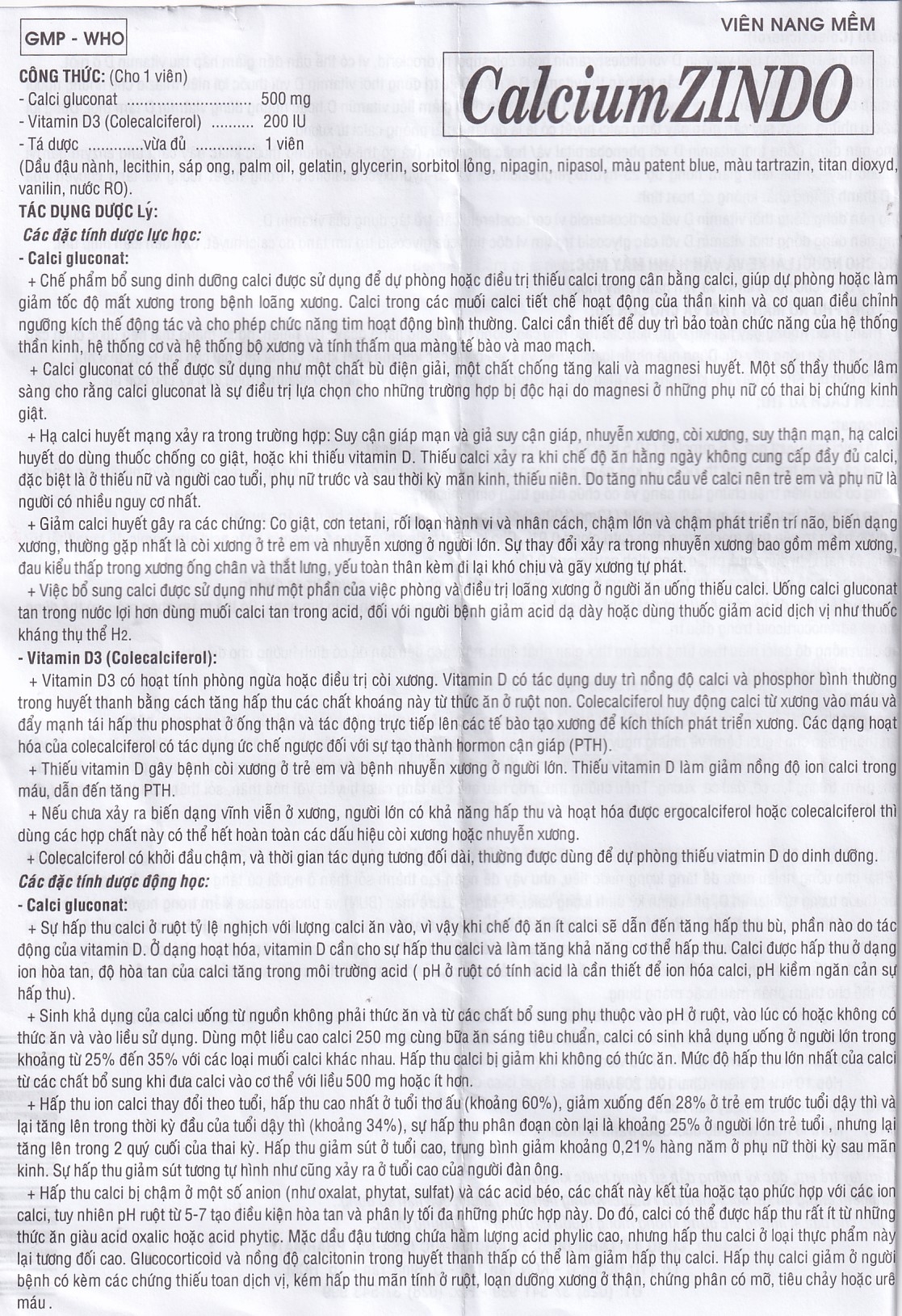 Hình ảnh Viên nang mềm CalciumZindo USA NIC Pharma bổ sung canxi và vitamin D, phòng và điều trị loãng xương (12 vỉ x 5 viên)
