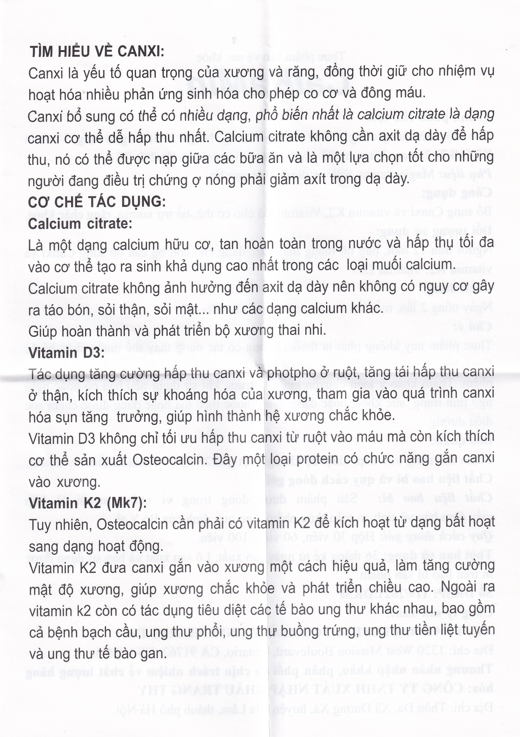 Hình ảnh Viên uống CalKaMin AVA Pharmaceutical bổ sung canxi và vitamin K2, vitamin D3 cho cơ thể