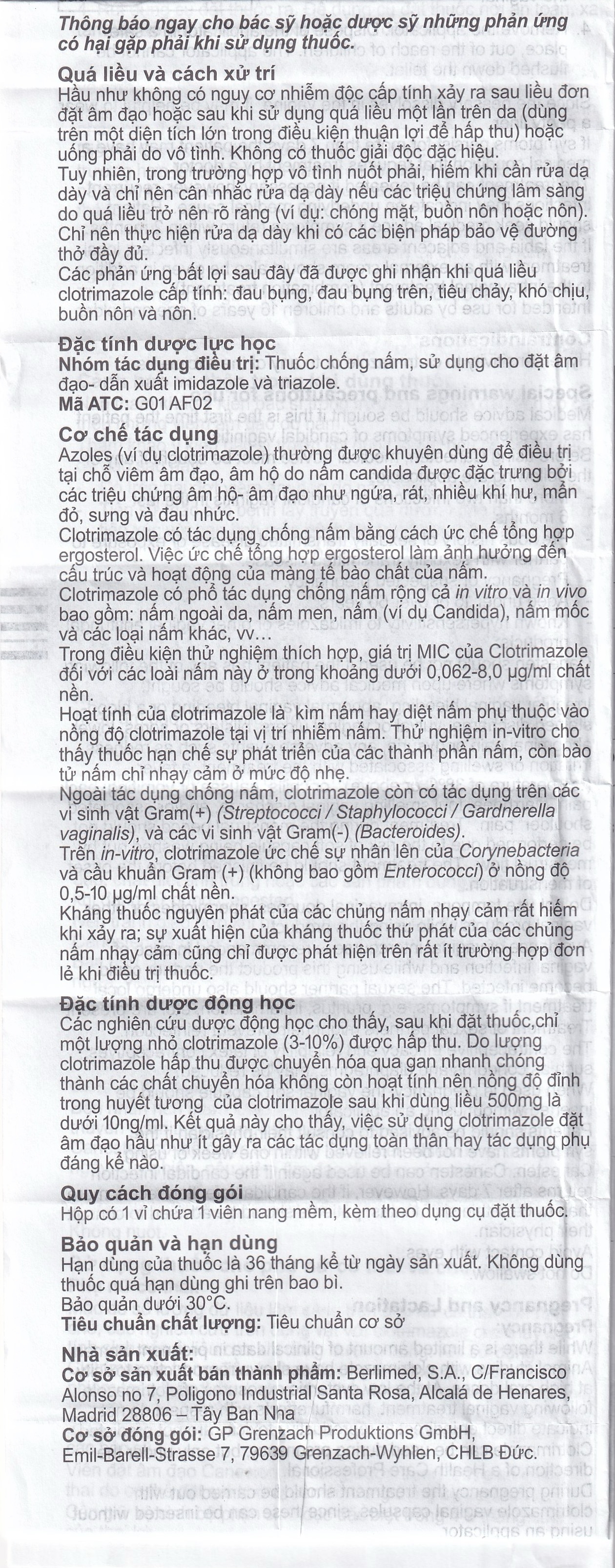 Hình ảnh Viên đặt âm đạo Canesten 1 Day 500mg Bayer điều trị viêm âm đạo và cơ quan sinh dục ngoài (1 vỉ x 1 viên)