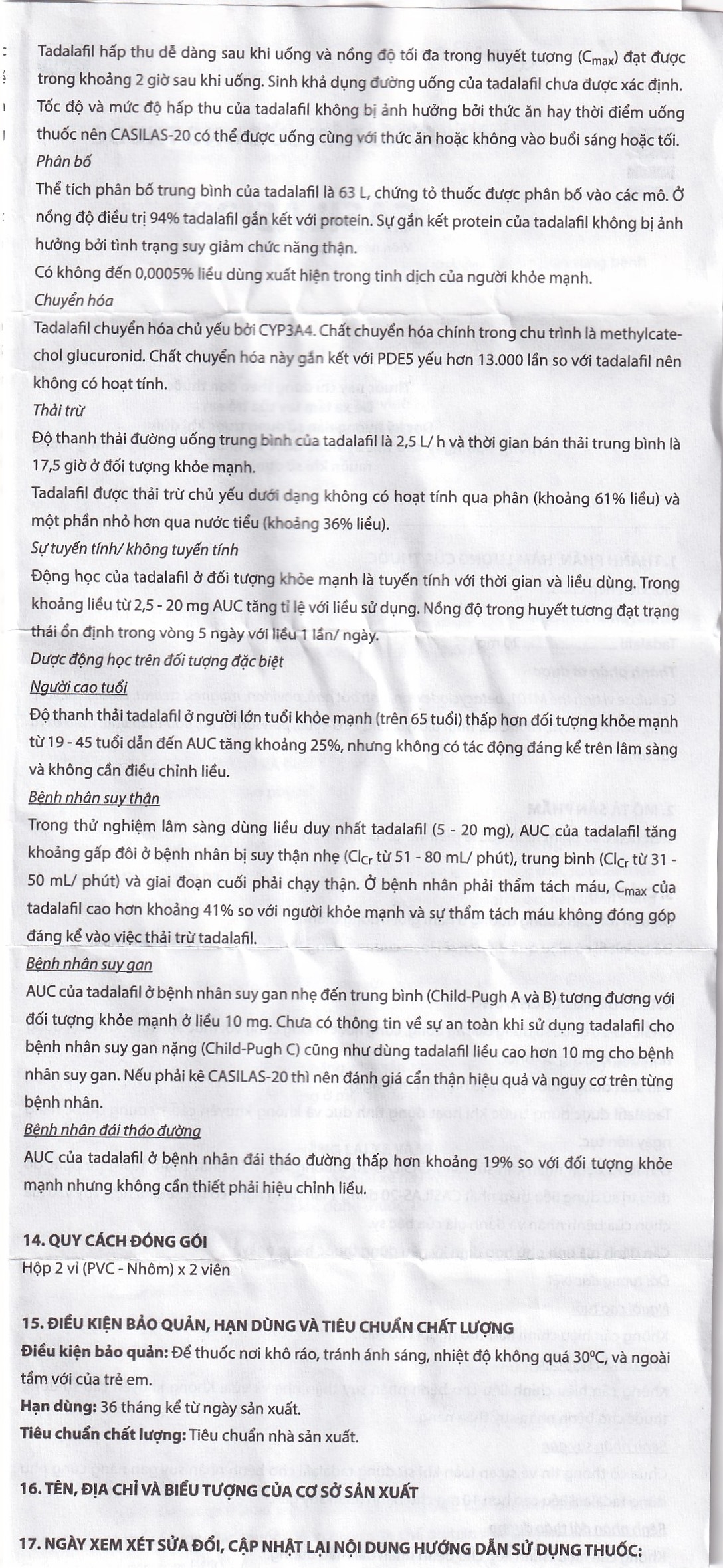 Hình ảnh Thuốc Casilas-20 Davipharm điều trị rối loạn cương dương (2 vỉ x 2 viên)