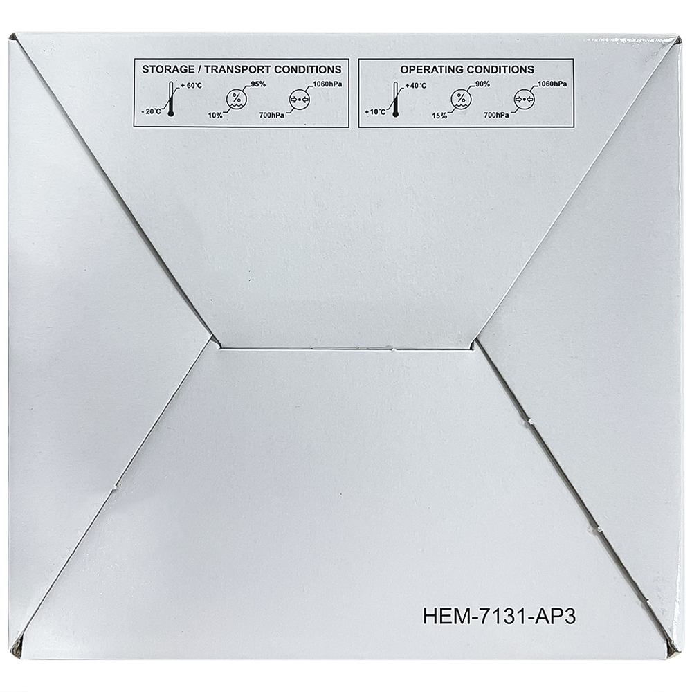 Hình ảnh Máy đo huyết áp bắp tay tự động Omron JPN600 công nghệ IntelliWrap, hiển thị kết quả trung bình của 3 lần đo cuối