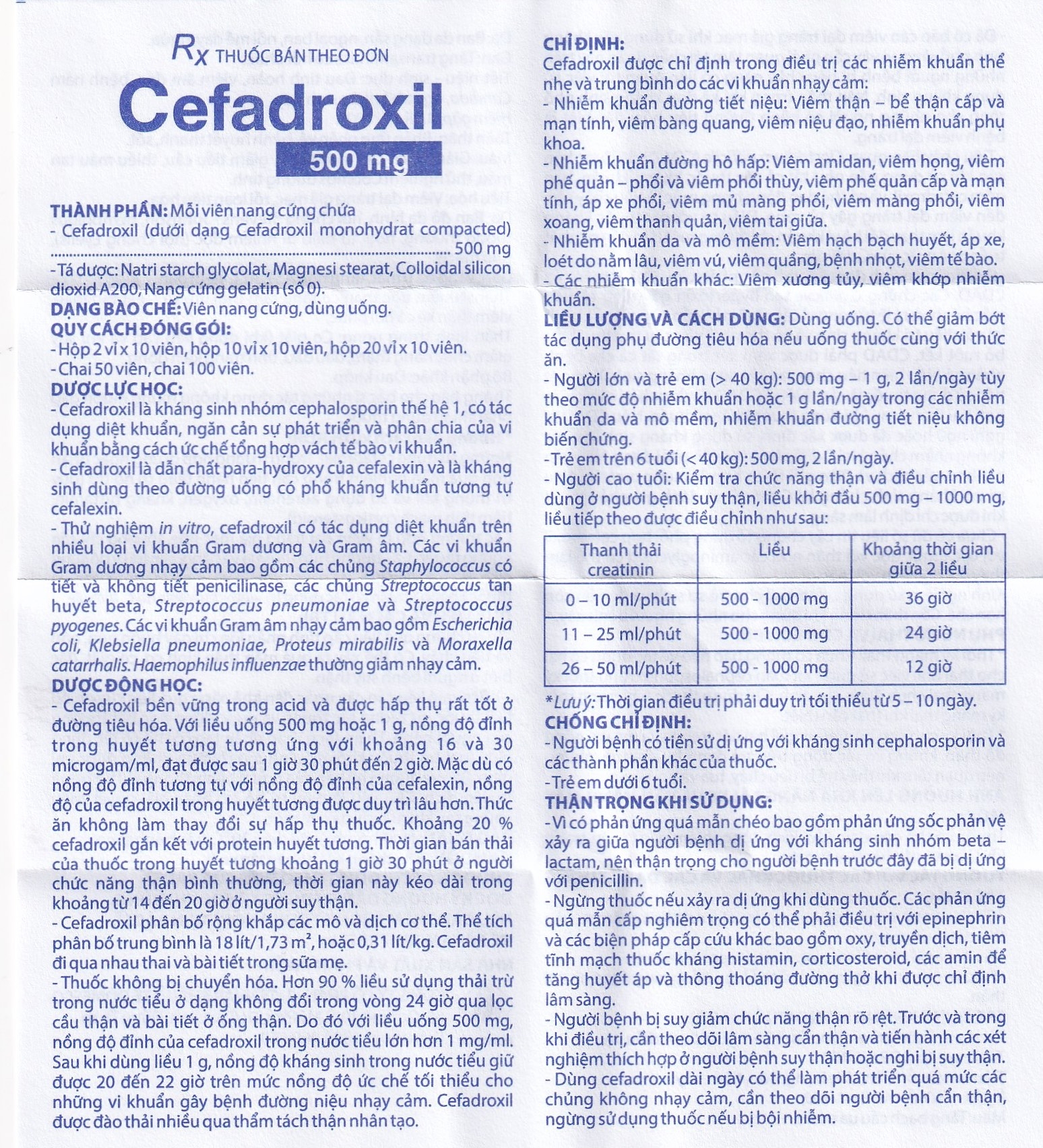 Hình ảnh Thuốc Cefadroxil 500mg Domesco điều trị nhiễm khuẩn (2 vỉ x 10 viên)