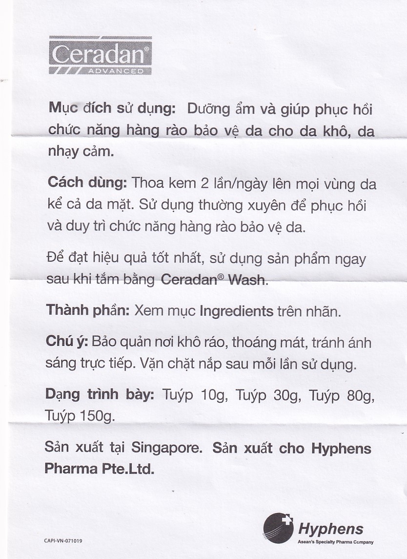 Hình ảnh Kem bôi da Ceradan Advanced Moisturising Skin Barrier Cream 30g dưỡng ẩm và giúp phục hồi da khô
