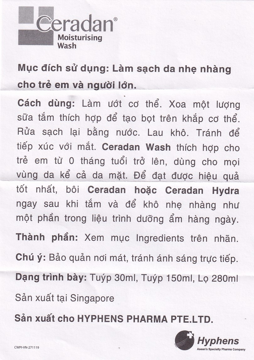 Hình ảnh Sữa tắm dưỡng ẩm Ceradan Ceramide Moisturing Wash Face And Body dành cho mặt và toàn thân (150ml)