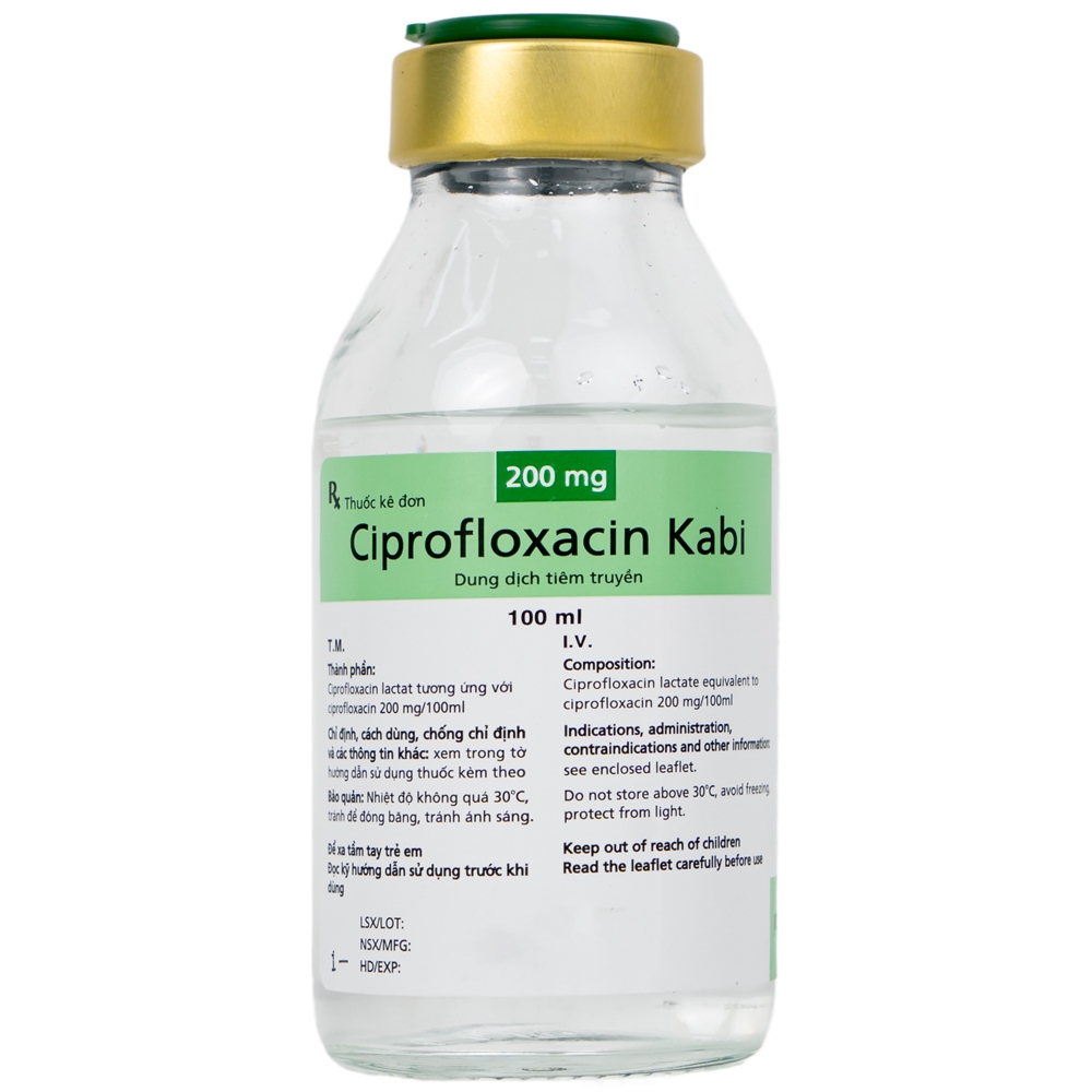 Hình ảnh Thuốc Ciprofloxacin Kabi 200mg Fresenius Kabi điều trị nhiễm khuẩn, viêm đường tiết niệu (100ml)
