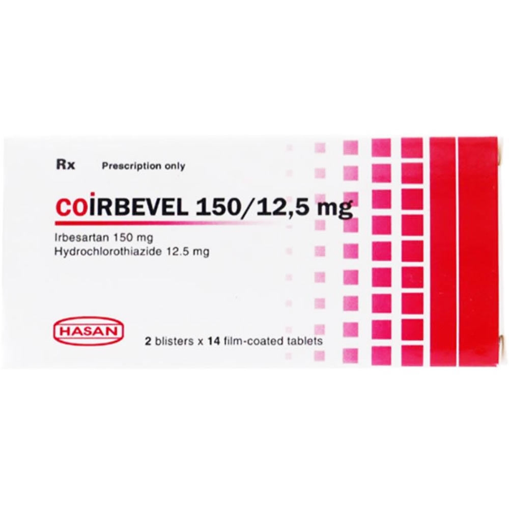 Hình ảnh Thuốc Coirbevel 150/12.5mg Hasan điều trị tăng huyết áp (2 vỉ x 14 viên)