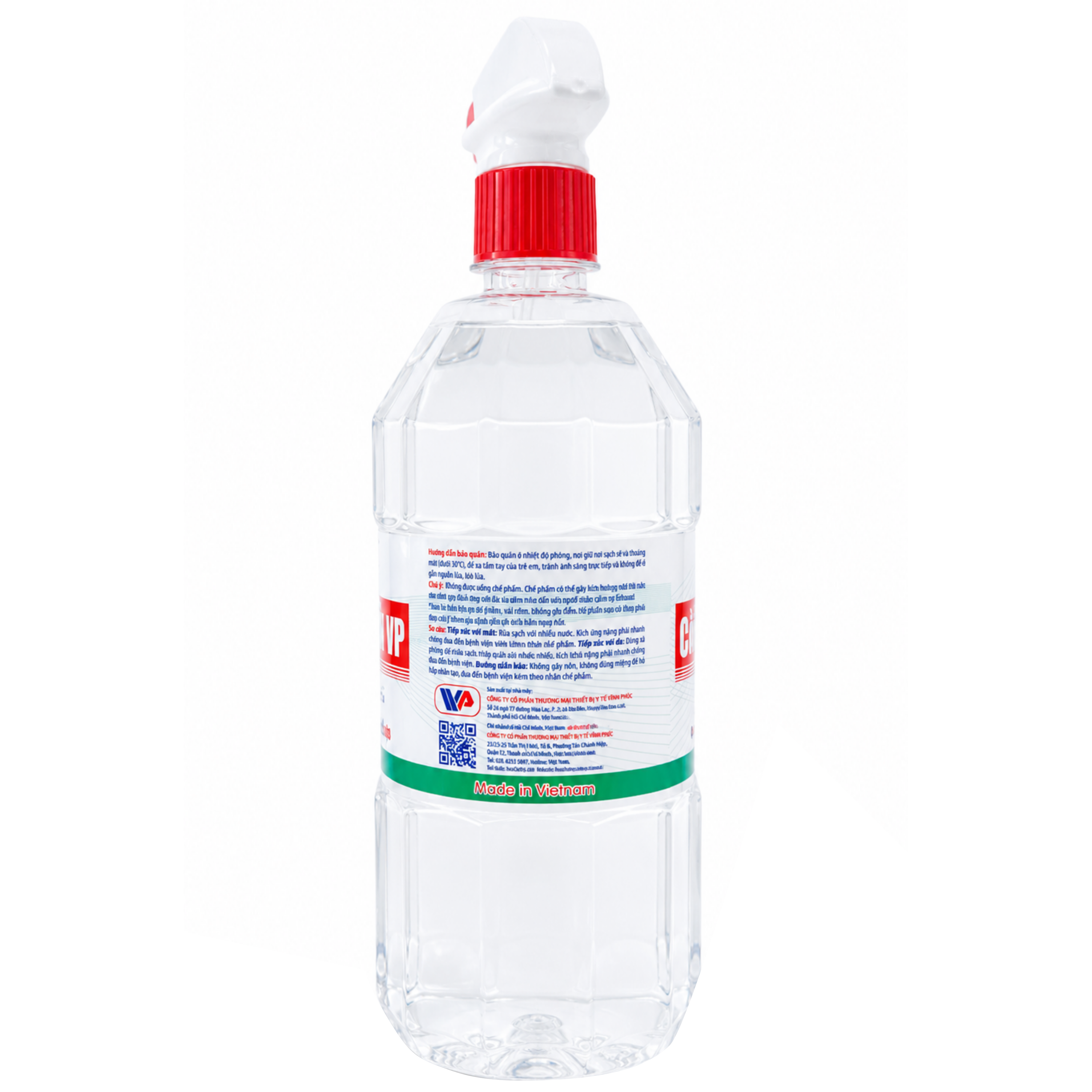 Hình ảnh Cồn 70 độ Vĩnh Phúc (có vòi xịt) dùng sát trùng da và tiệt trùng dụng cụ y tế (1000ml)