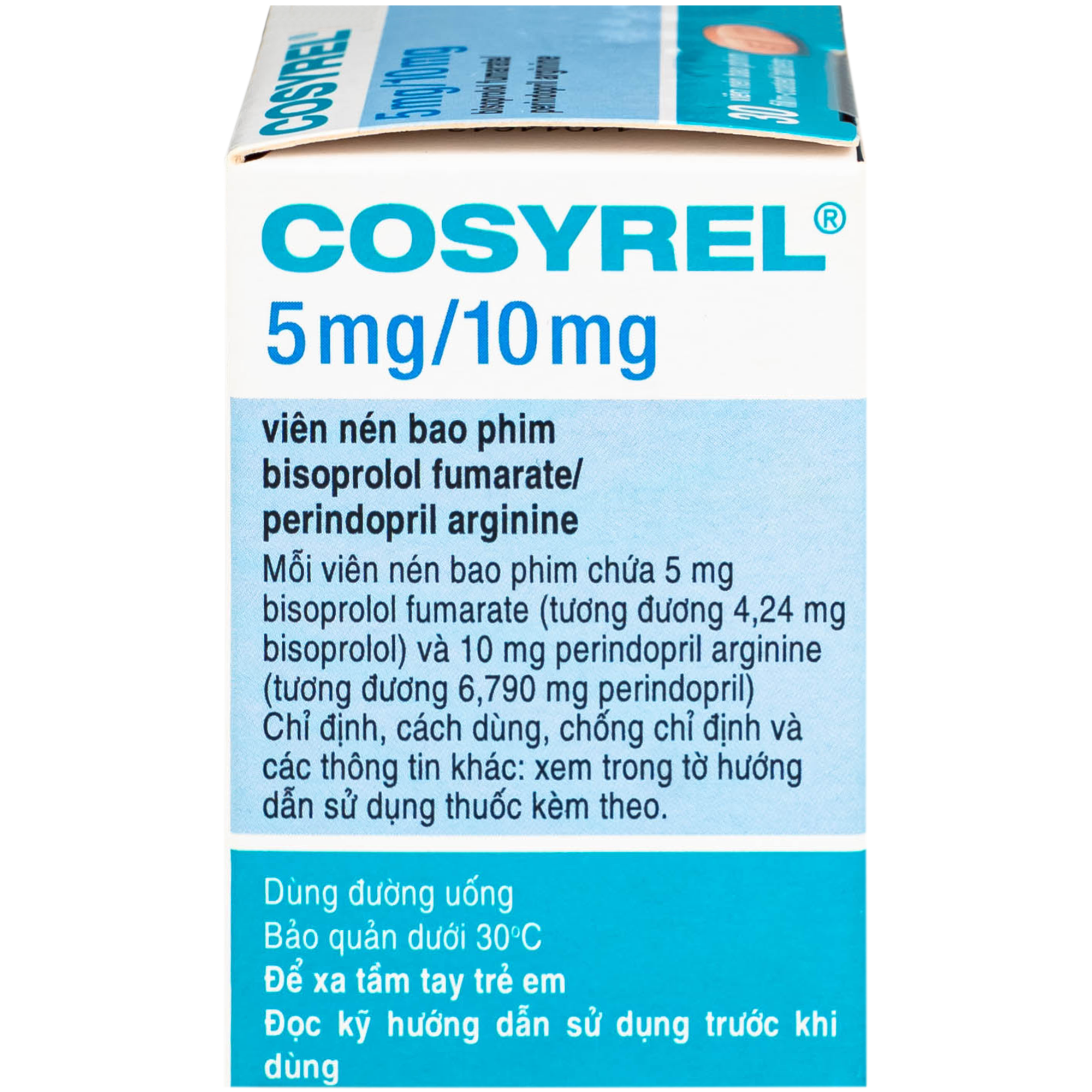 Hình ảnh Thuốc Cosyrel 5mg/10mg điều trị tăng huyết áp (hộp 30 viên)
