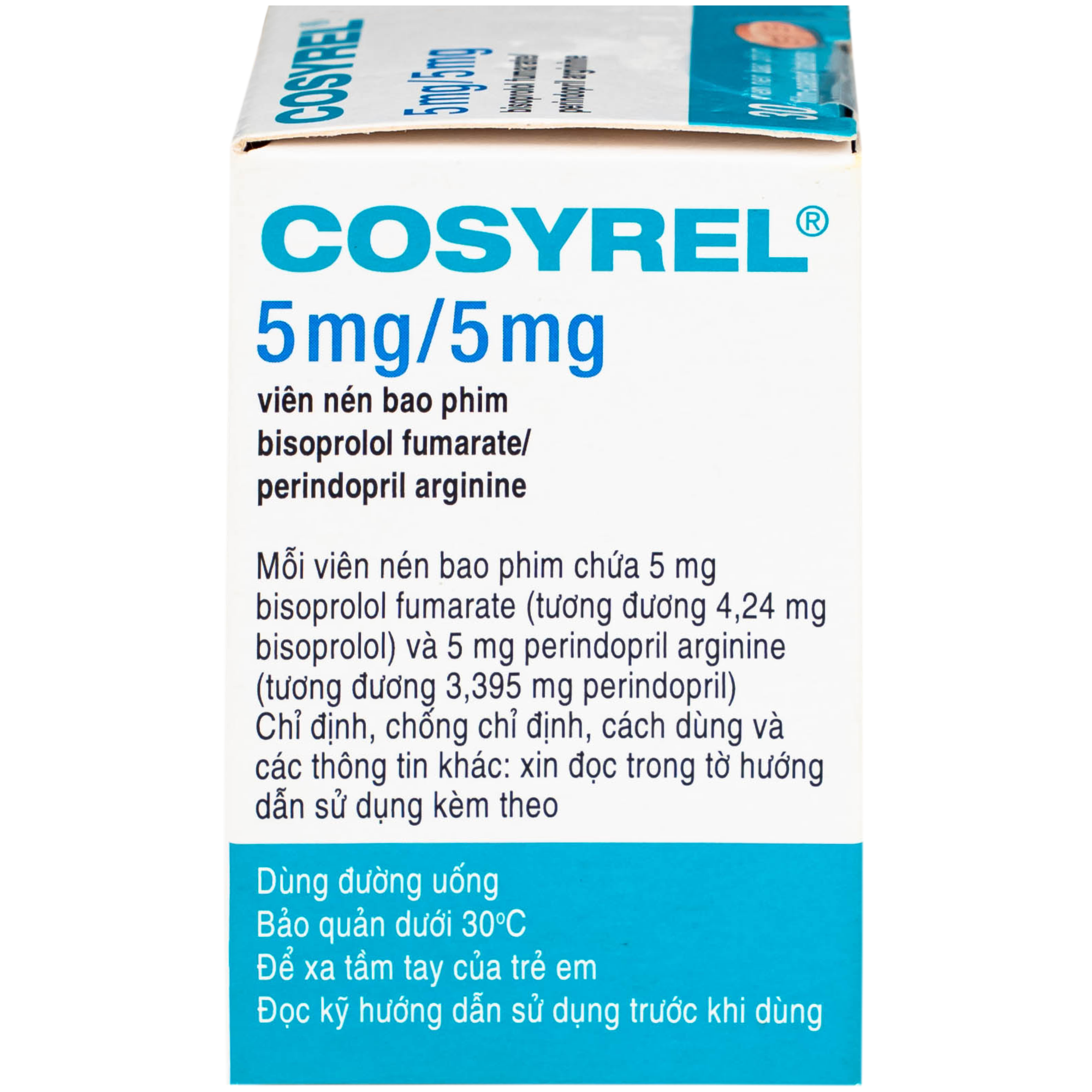 Hình ảnh Thuốc Cosyrel 5/5mg điều trị tăng huyết áp ( Hộp 30 viên)