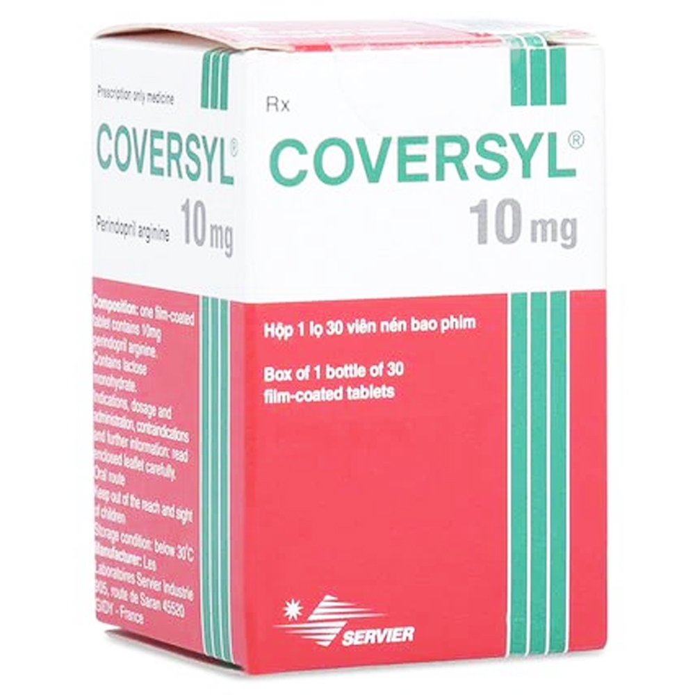 Hình ảnh Thuốc Coversyl 10mg Servier điều trị tăng huyết áp (30 viên)