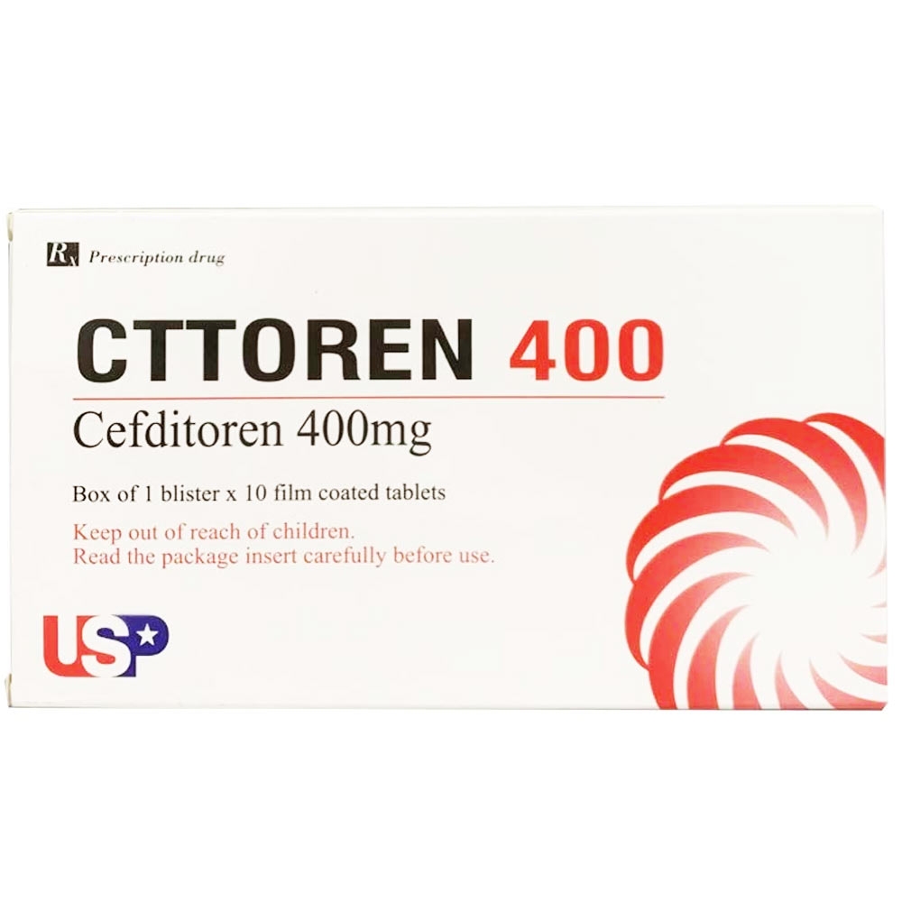 Hình ảnh Thuốc Cttoren 400 USP điều trị nhiễm khuẩn (1 vỉ x 10 viên)