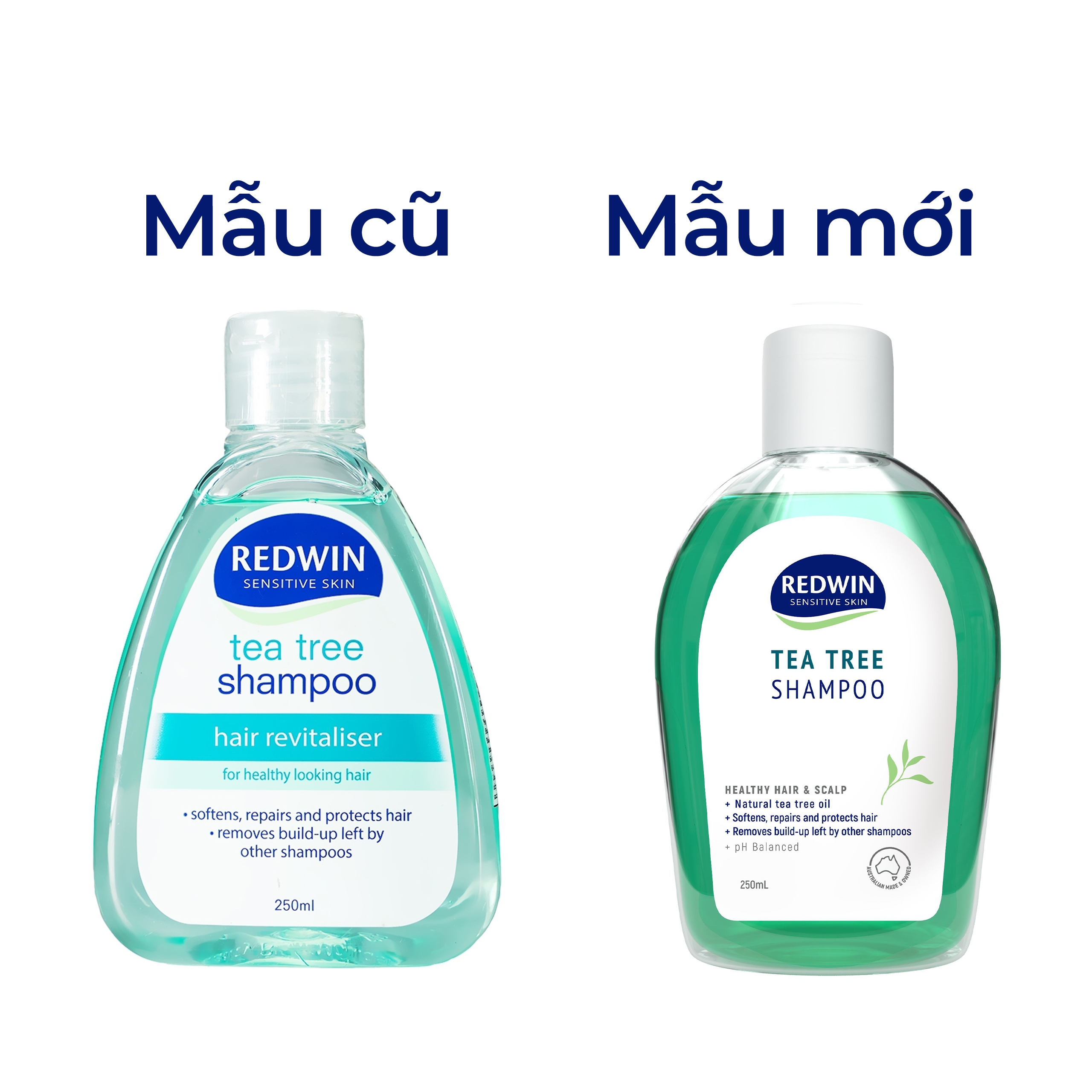 Hình ảnh Dầu gội REDWIN Tea Tree Shampoo 250ml giảm những triệu chứng ngứa, gàu, vảy, nấm da đầu