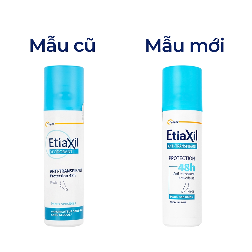 Hình ảnh Khử mùi dạng xịt Etiaxil Déodorant Anti - Transpirant Protection 48h Pieds kiểm soát tuyến mồ hôi chân (100ml)
