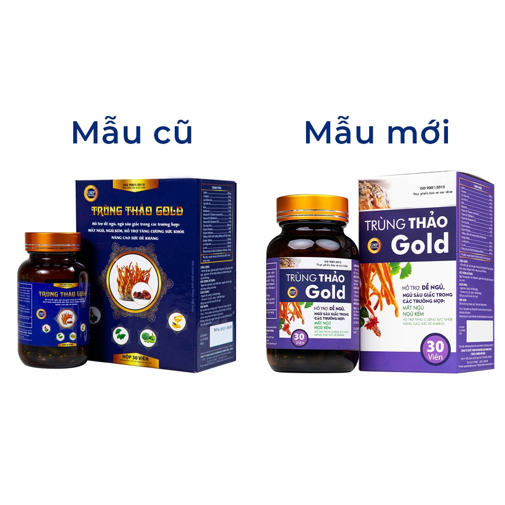 Hình ảnh Viên uống Trùng Thảo Gold Thành Công hỗ trợ dễ ngủ, ngủ sâu giấc (30 viên)