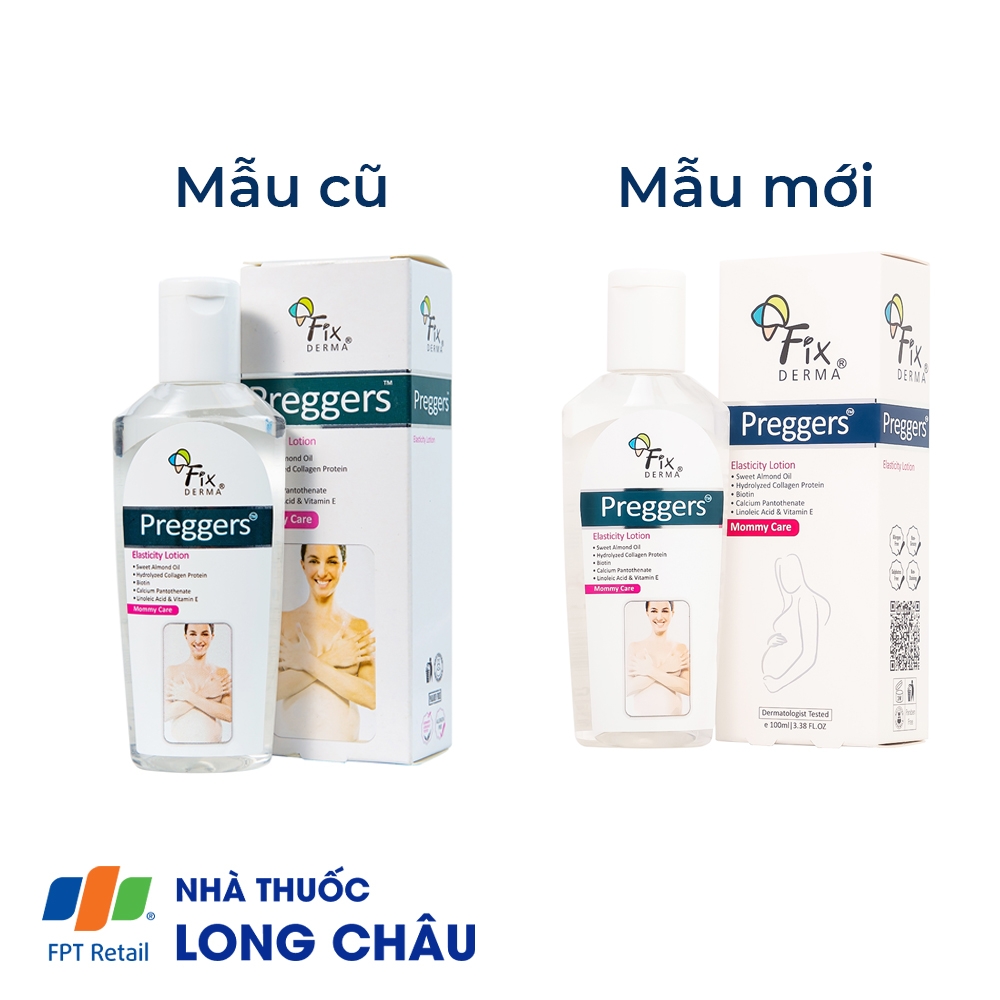 Hình ảnh Lotion Fixderma Preggers Elasticity dưỡng ẩm, giảm vết rạn cho phụ nữ mang thai và sau khi sinh (100ml)