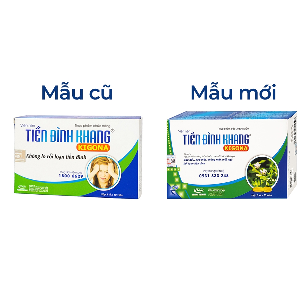 Hình ảnh Viên uống Tiền Đình Khang Kigona Eloge hỗ trợ hoạt huyết, tăng cường tuần hoàn máu não (3 vỉ x 10 viên)