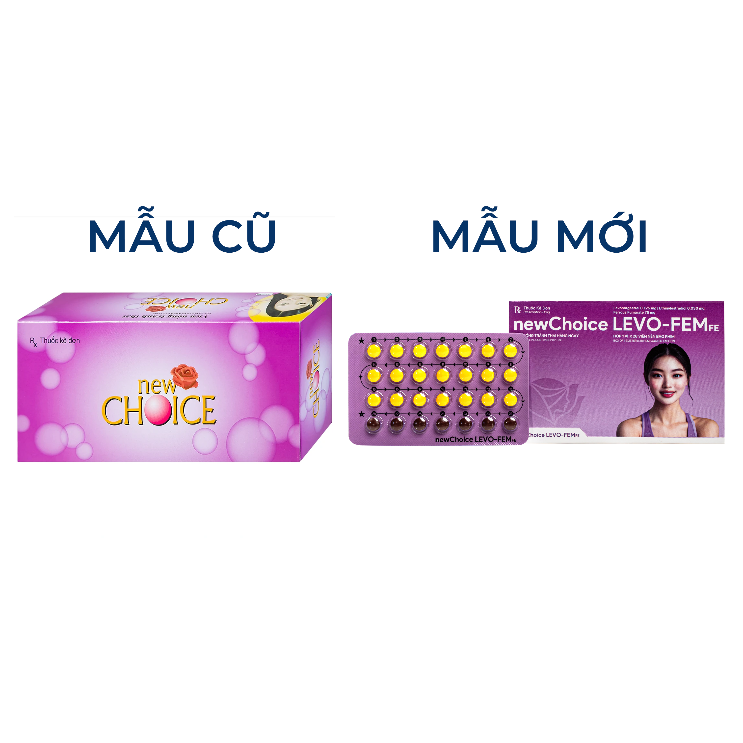 Hình ảnh Thuốc Newchoice levo-fem Fe Nam Hà dùng để tránh thai (1 vỉ x 28 viên)