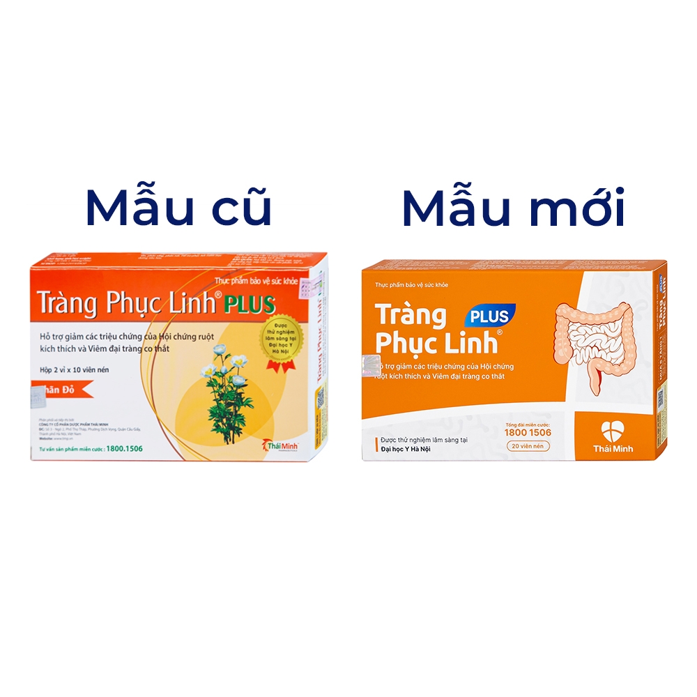 Hình ảnh Viên uống Tràng Phục Linh Plus Thái Minh hỗ trợ giảm các triệu chứng của hội chứng ruột (2 vỉ x 10 viên)
