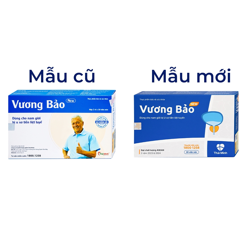 Hình ảnh Viên uống Vương Bảo Thái Minh dùng cho nam giới bị u xơ tiền liệt tuyến (2 vỉ x 10 viên)