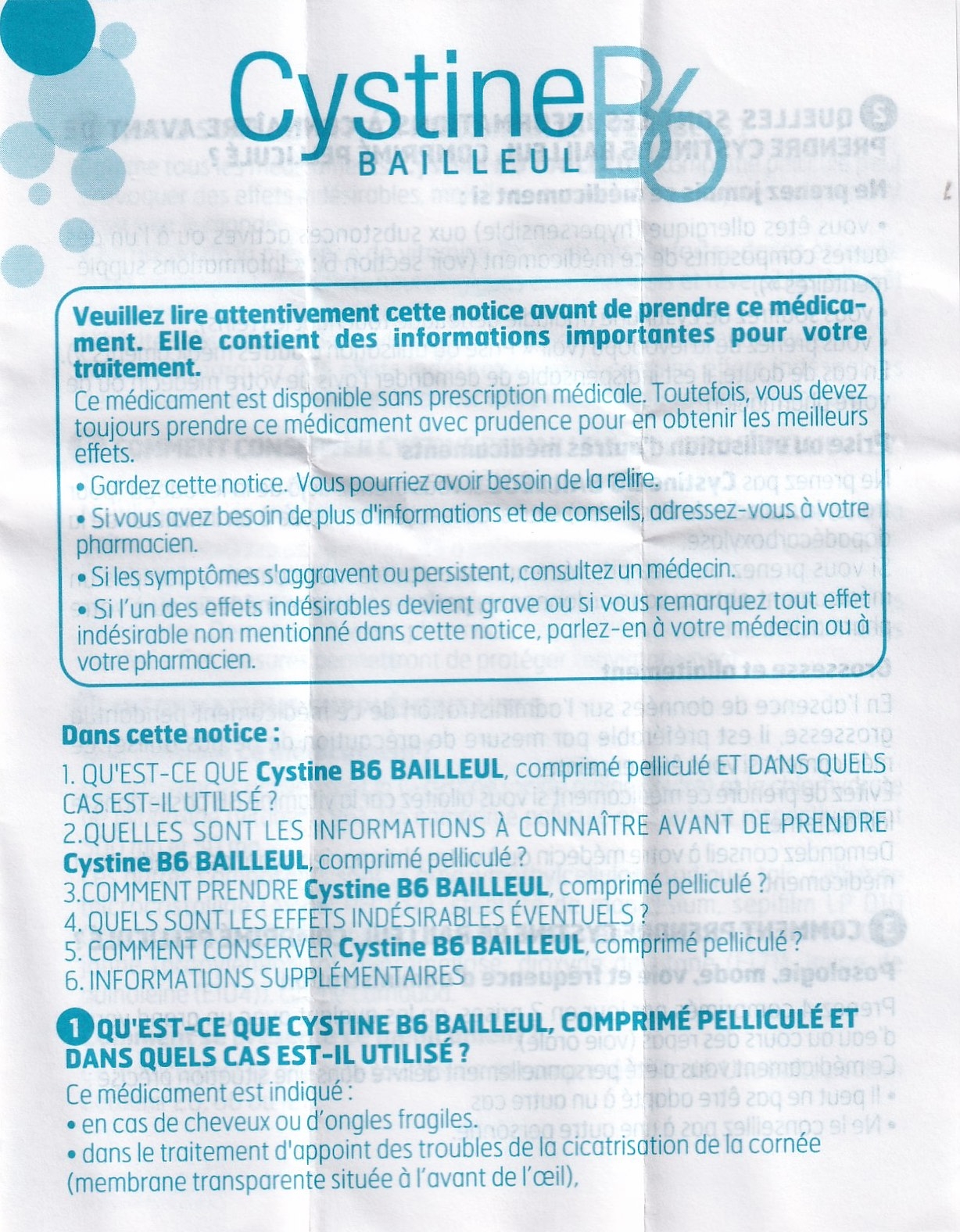 Hình ảnh Thuốc Cystine B6 500mg Galeniques Vernin điều trị các bệnh lý liên quan đến tóc và loạn dưỡng móng (20 viên)