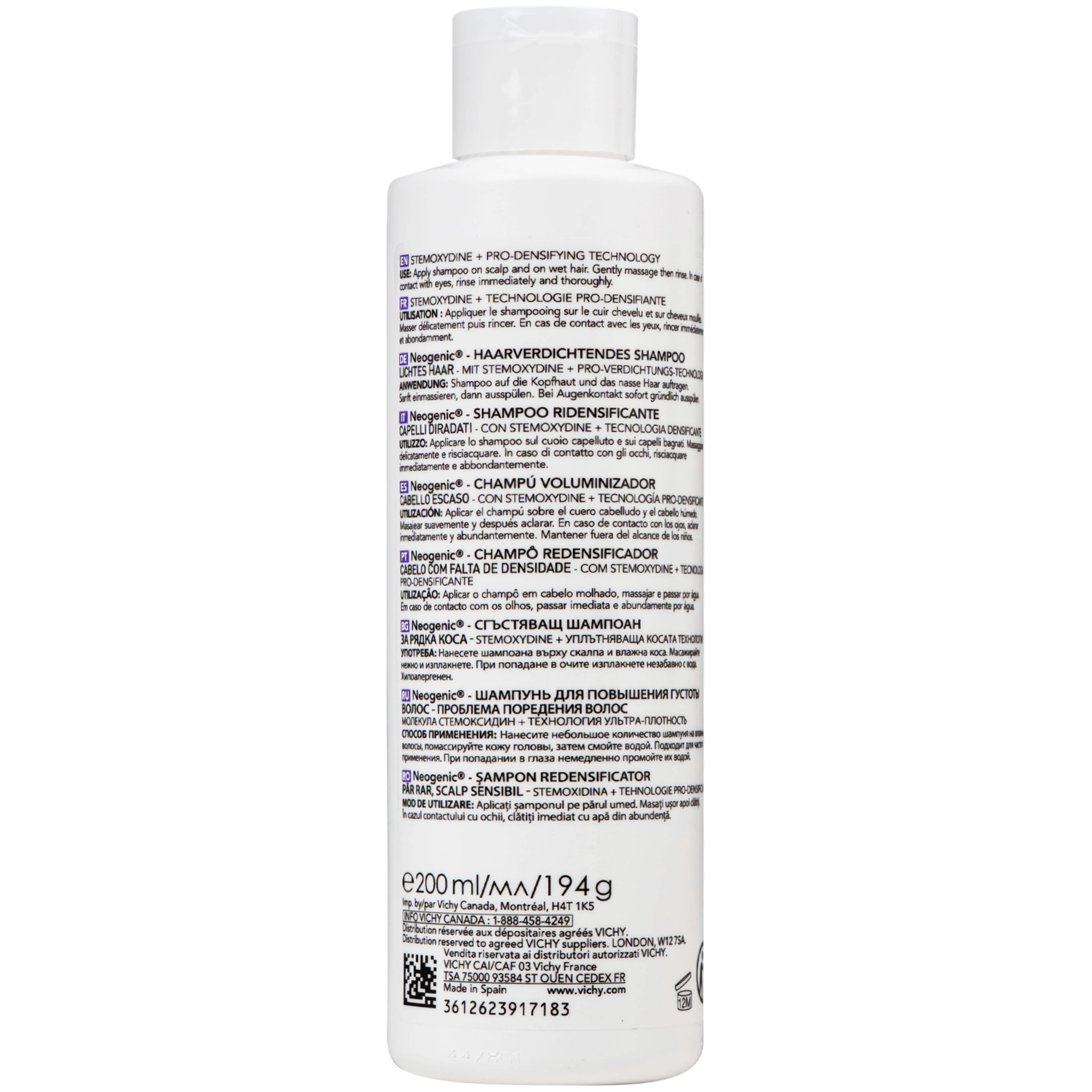 Hình ảnh Dầu gội làm dày tóc, kích thích mọc tóc Vichy Dercos Neogenic Redensifying Shampoo 200ml