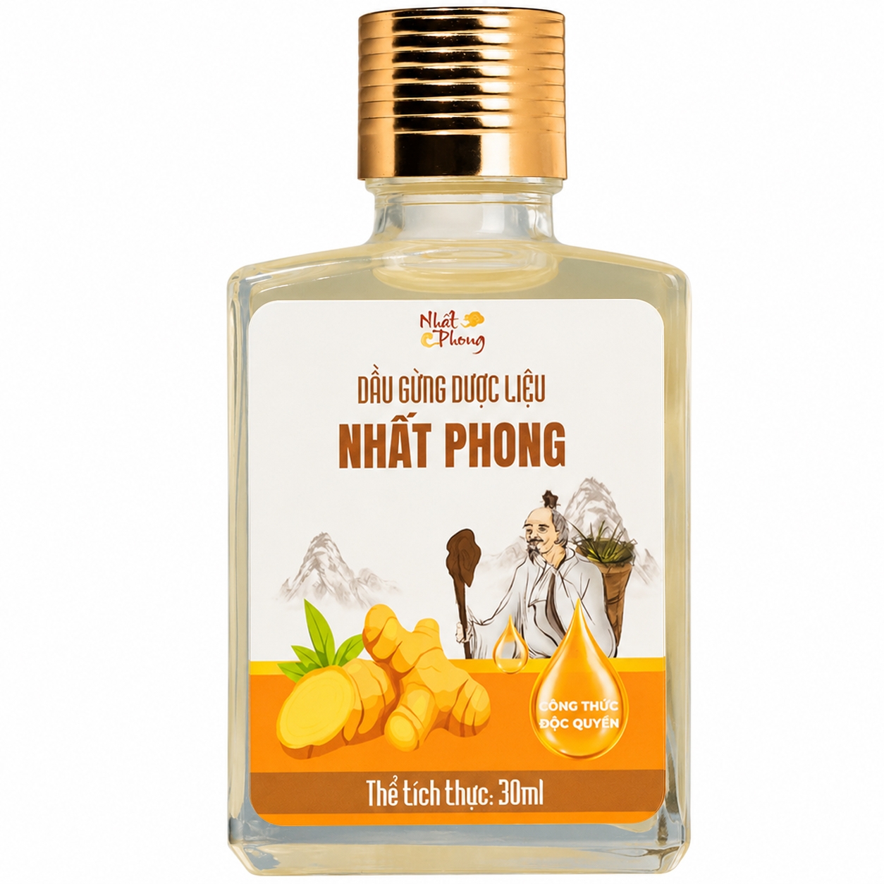 Hình ảnh Dầu gừng thảo dược Nhất Phong giúp giảm đau cơ xương khớp (30ml)