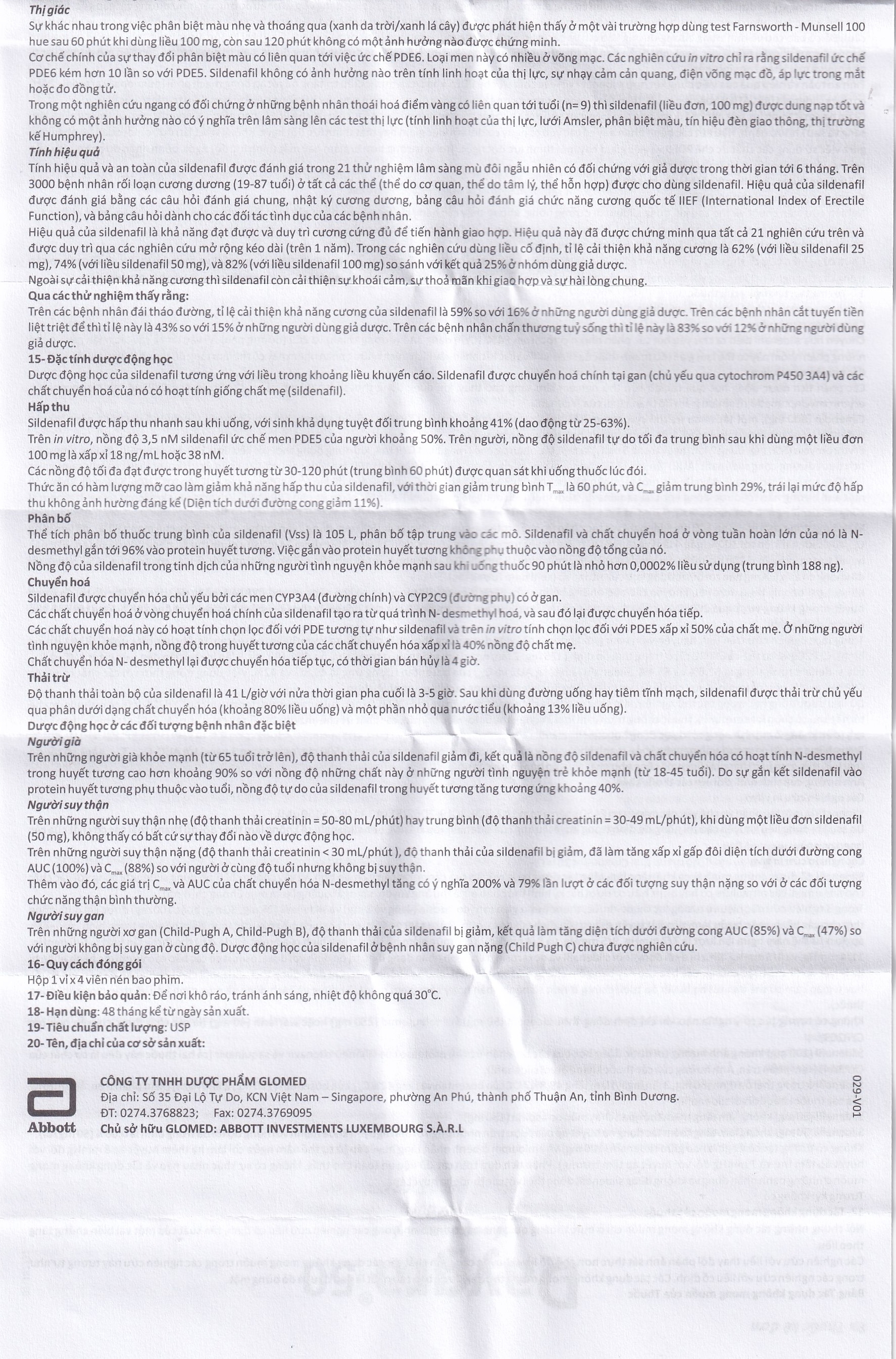 Hình ảnh Thuốc Daygra 50 Abbott điều trị rối loạn cương dương (4 viên)