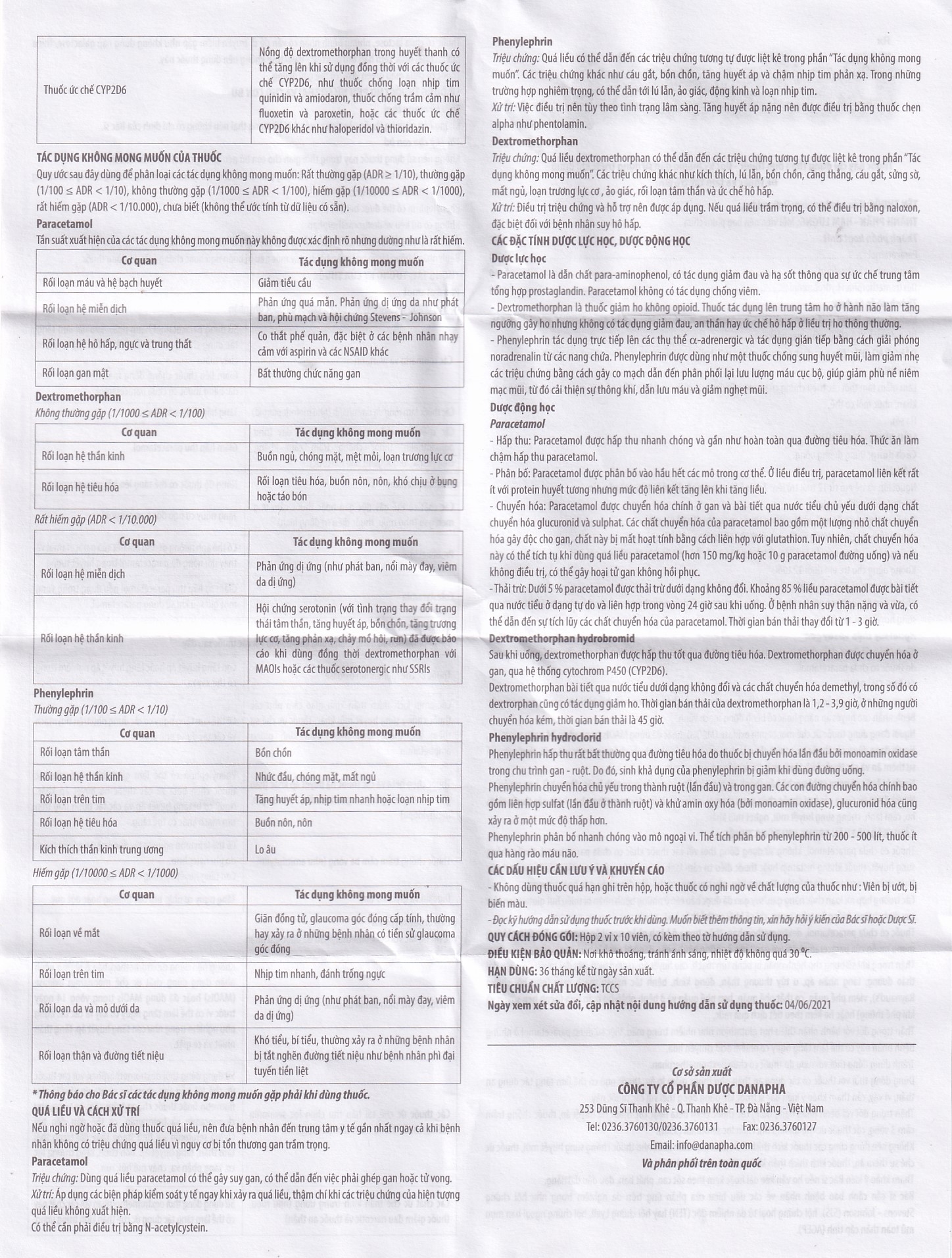 Hình ảnh Thuốc Deflucold day Danapha giảm tạm thời các triệu chứng cảm lạnh và cảm cúm (2 vỉ x 10 viên)