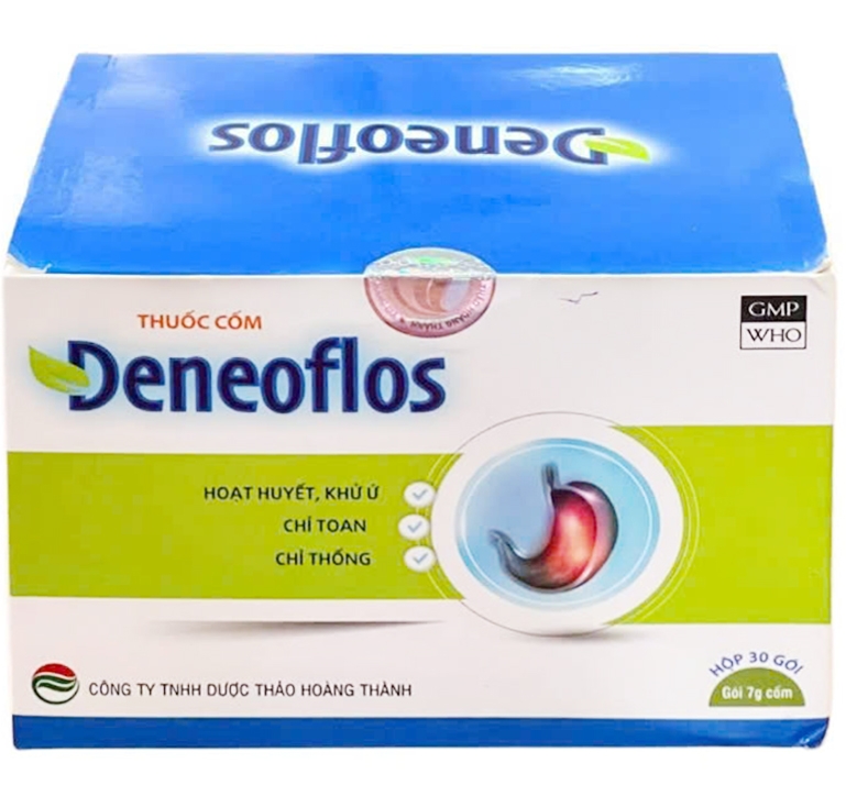 Hình ảnh Thuốc cốm Deneoflos Hoàng Thành điều trị viêm loét dạ dày, hành tá tràng (30 gói x 7g)