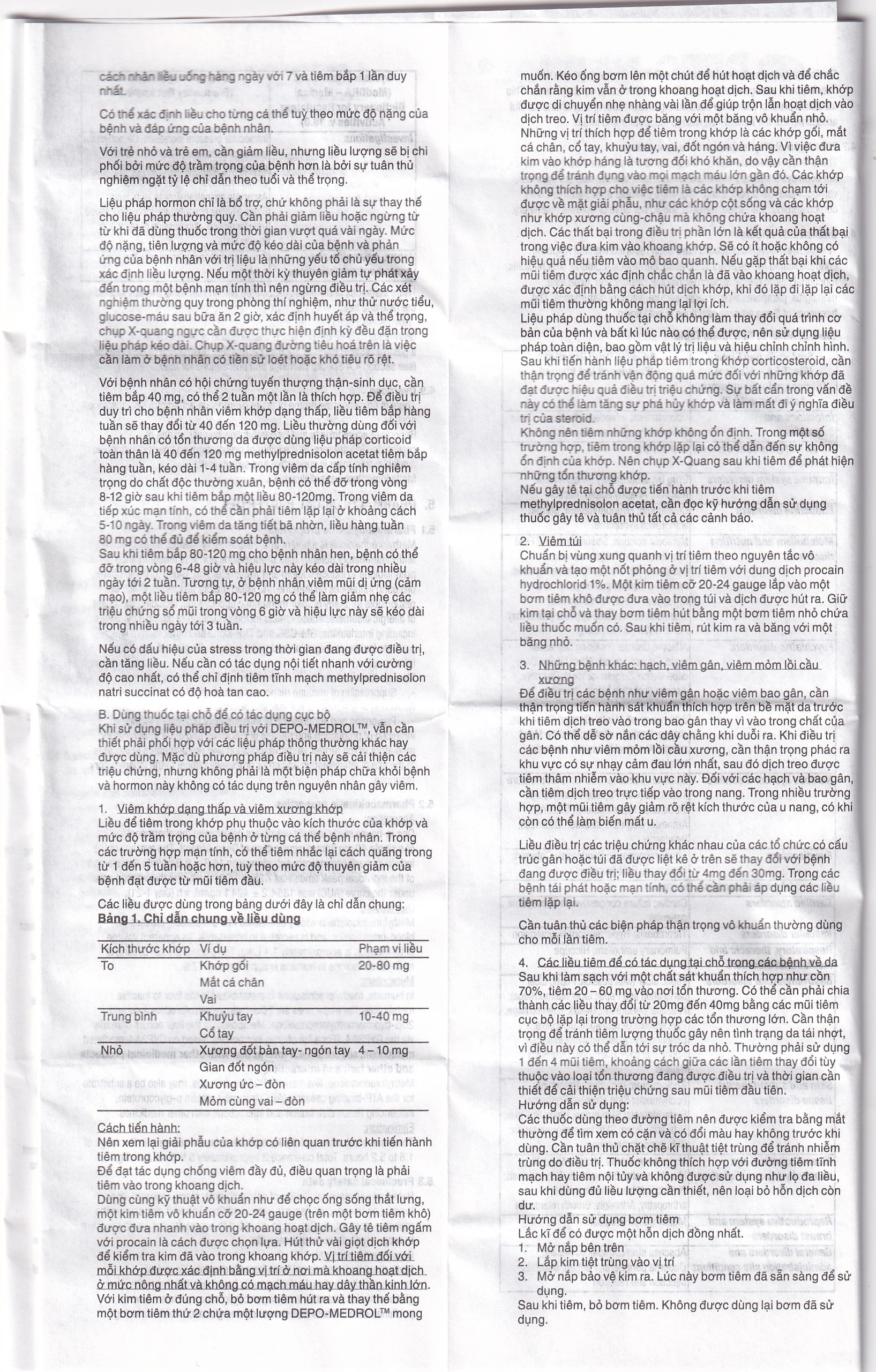 Hình ảnh Thuốc tiêm Depo Medrol 40mg Pfizer chống viêm và điều trị các rối loạn về máu, ung thư (1 lọ x 1ml)