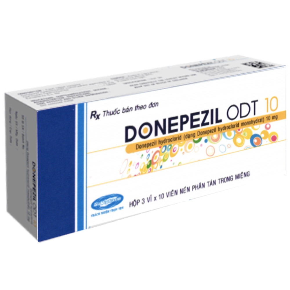 Hình ảnh Thuốc Donepezil ODT 10 Savi điều trị triệu chứng và giảm tạm thời chứng sa sút trí tuệ (3 vỉ x 10 viên)