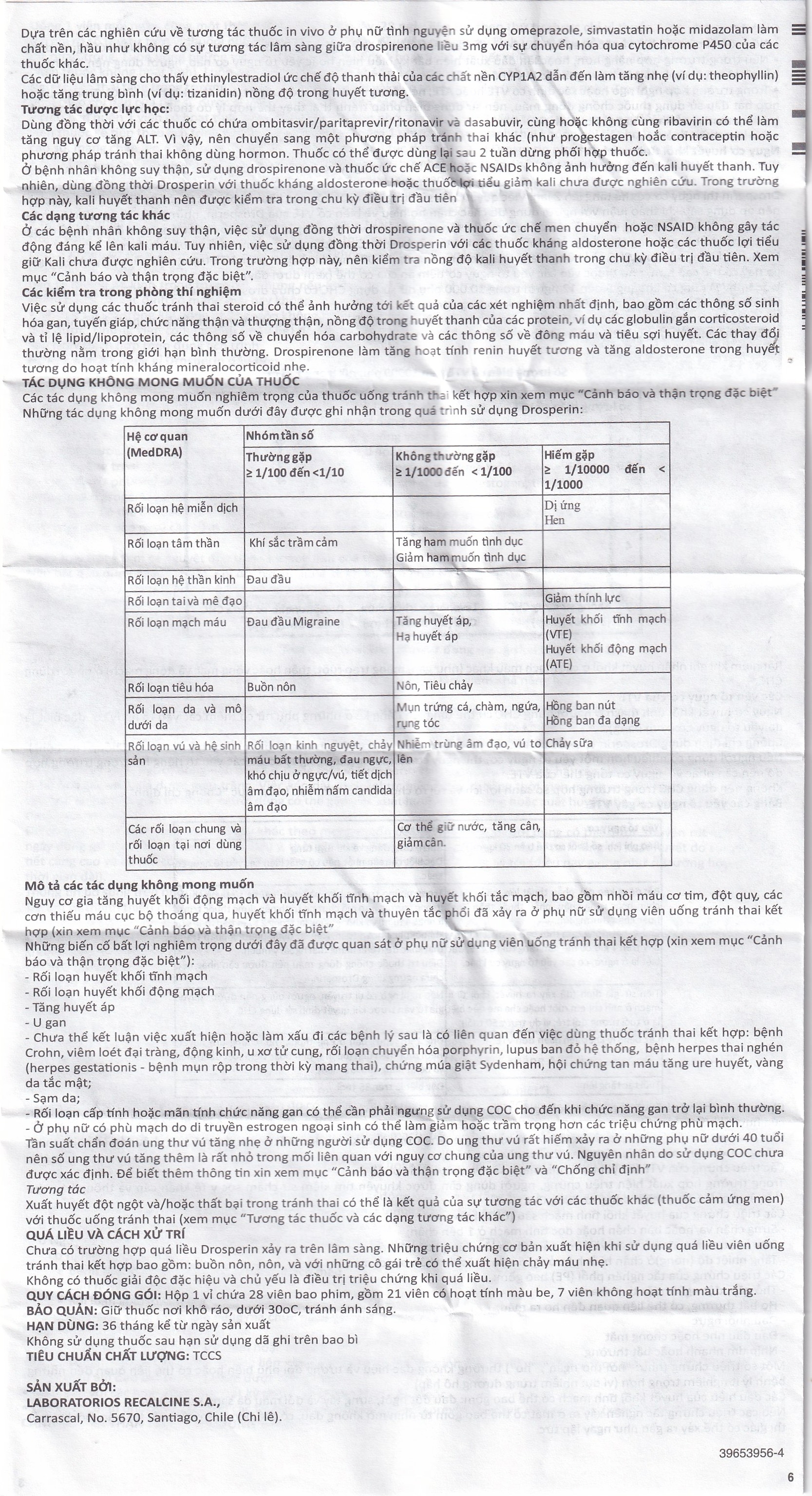 Hình ảnh Thuốc tránh thai hằng ngày Drosperin Abbott (1 vỉ x 28 viên)