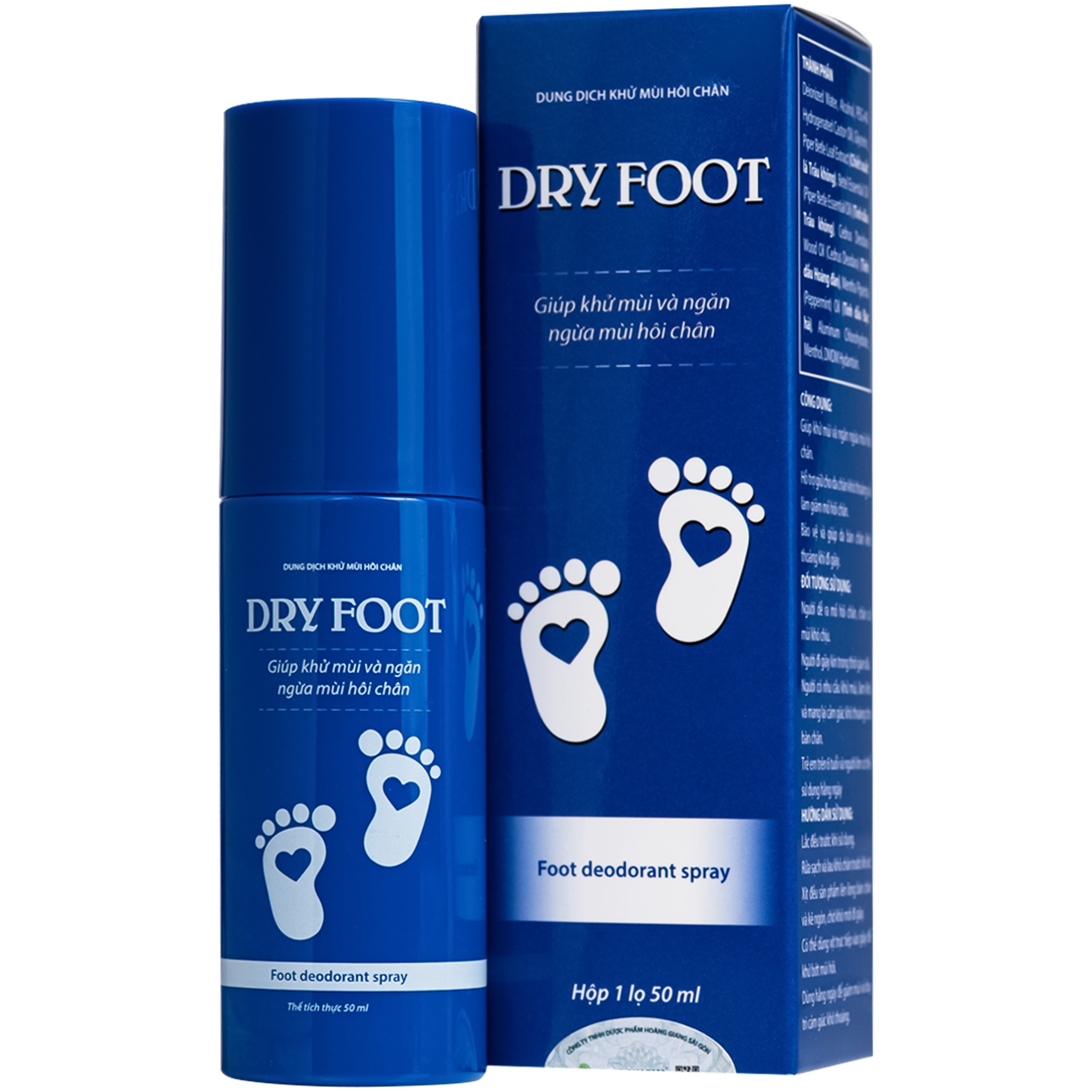 Hình ảnh Dung dịch khử mùi Dry foot HGSG giúp khử mùi và ngăn ngừa hôi chân, nấm chân, giảm mồ hôi (50ml)