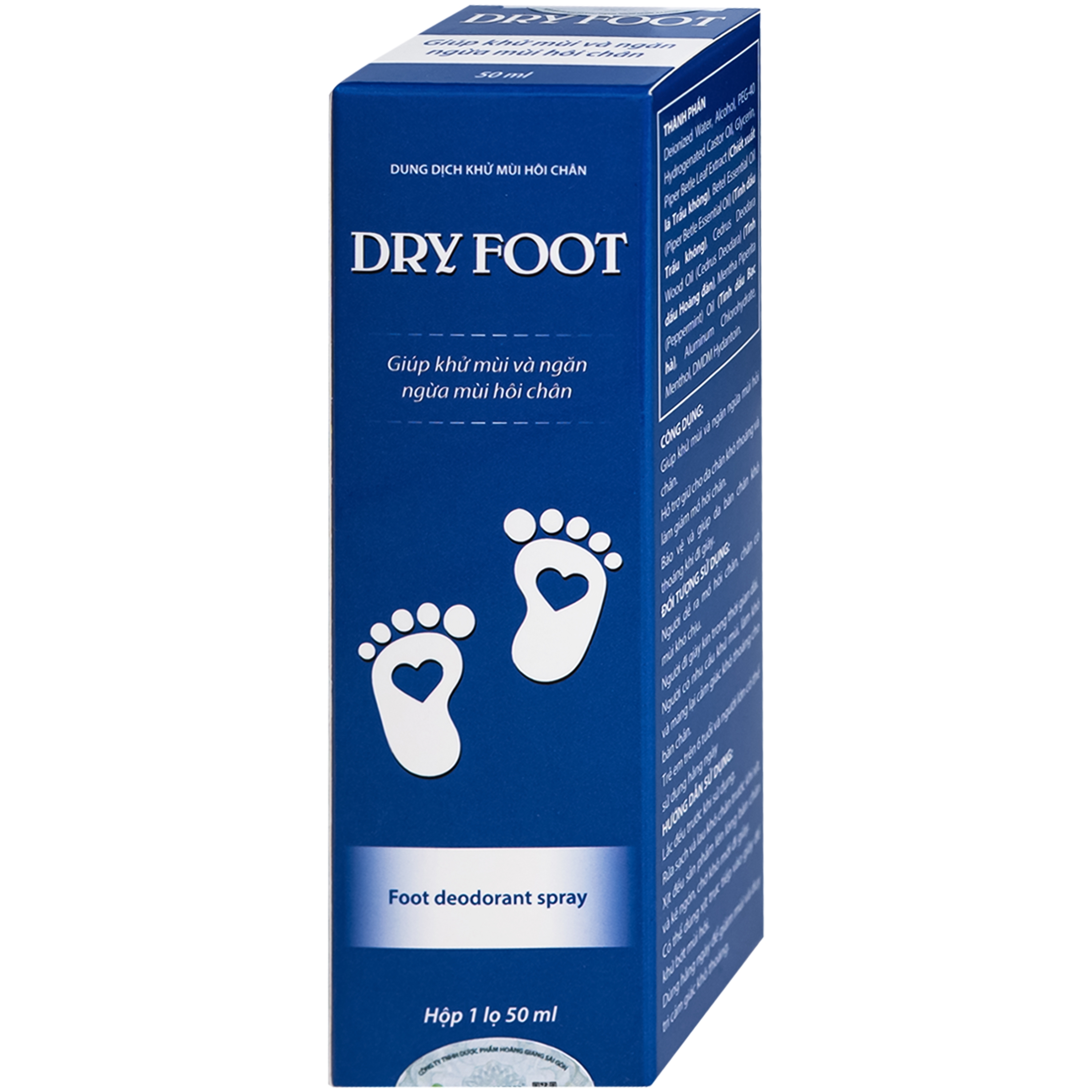 Hình ảnh Dung dịch khử mùi Dry foot HGSG giúp khử mùi và ngăn ngừa hôi chân, nấm chân, giảm mồ hôi (50ml)