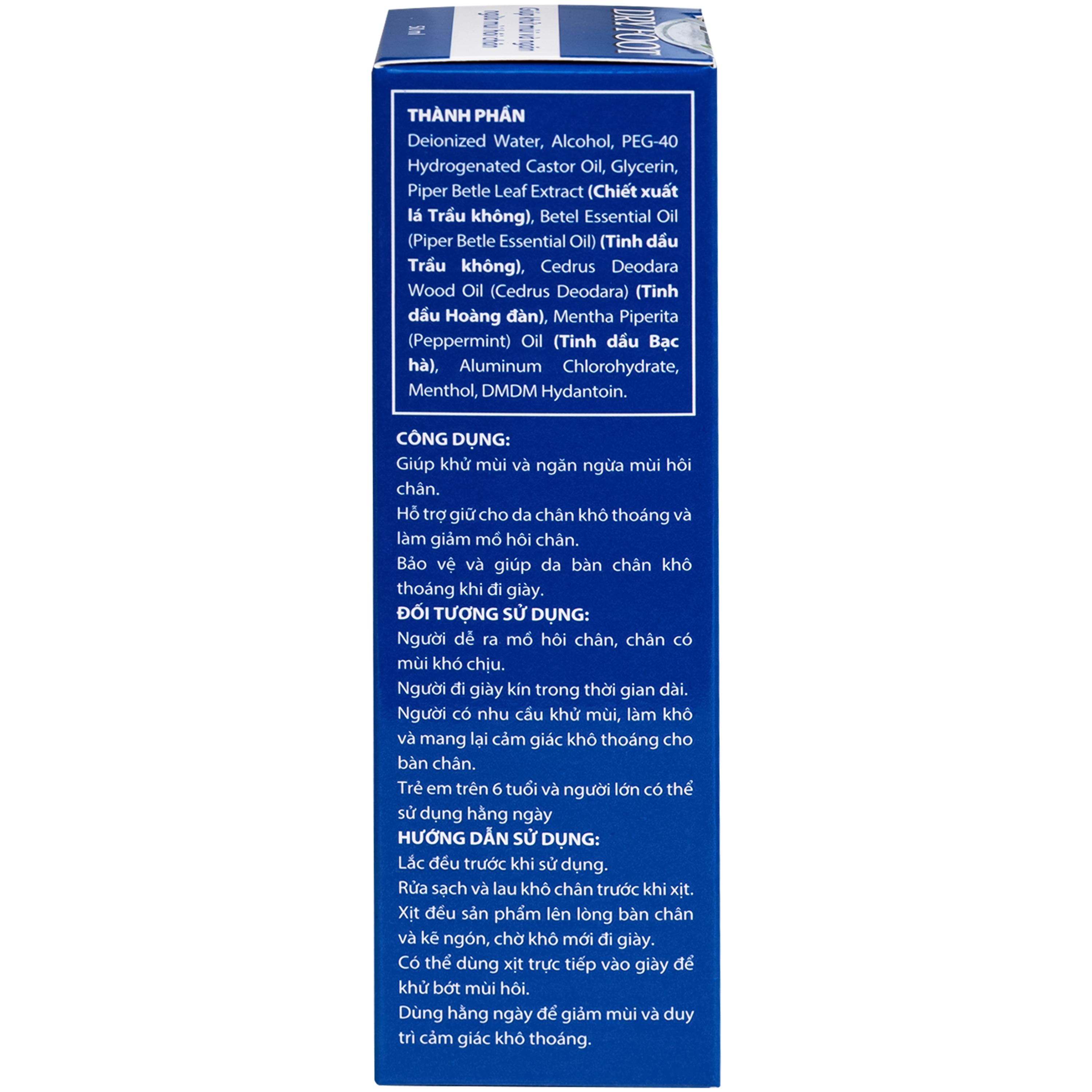 Hình ảnh Dung dịch khử mùi Dry foot HGSG giúp khử mùi và ngăn ngừa hôi chân, nấm chân, giảm mồ hôi (50ml)